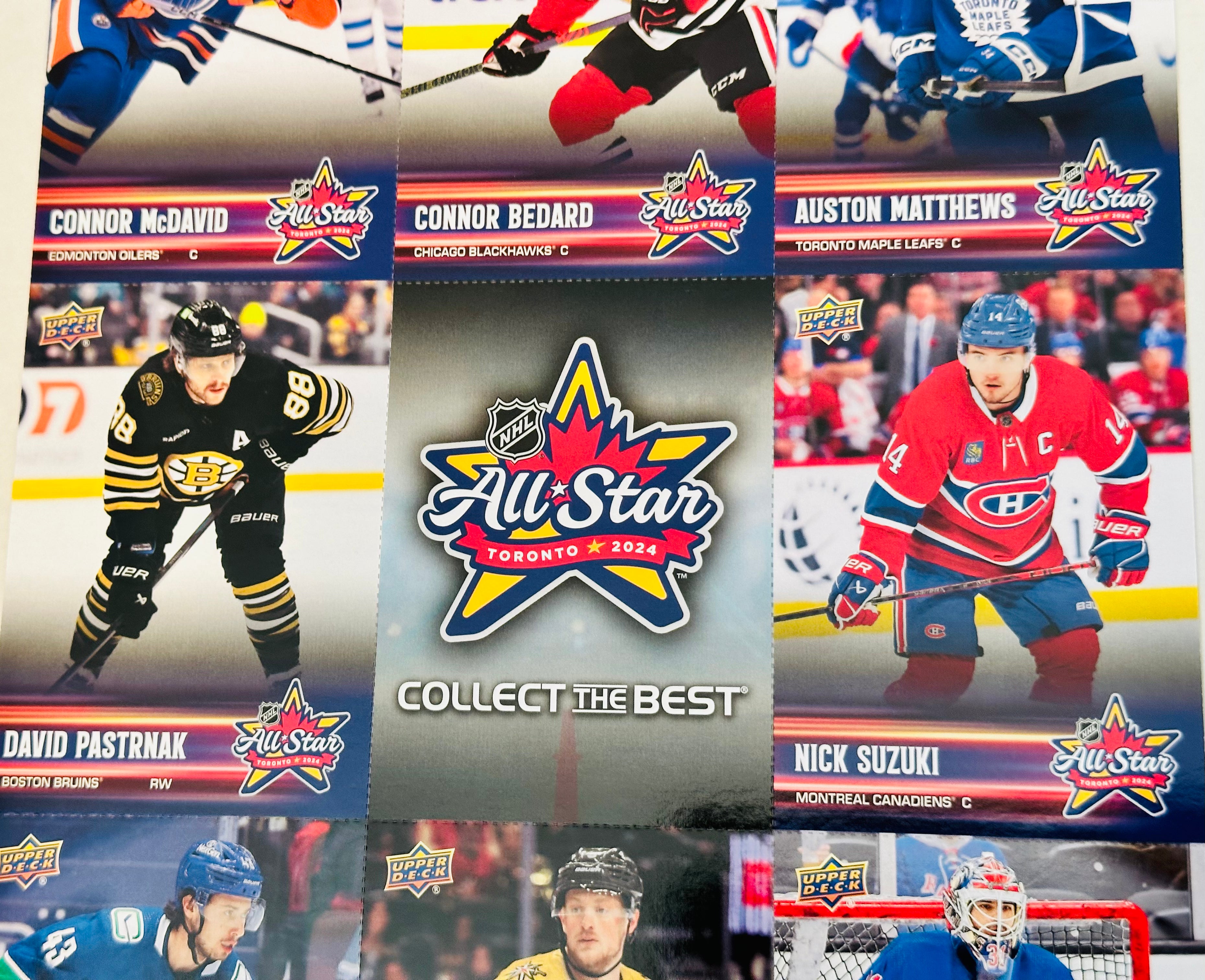 2024 Connor Bedard Upper Deck Rookie Hockey Card - All-Star Game Limited Edition Uncut Sheet - Perfect for Collectors, Investors & Hockey Fans - Display in Frames or Protect in Card Sleeves