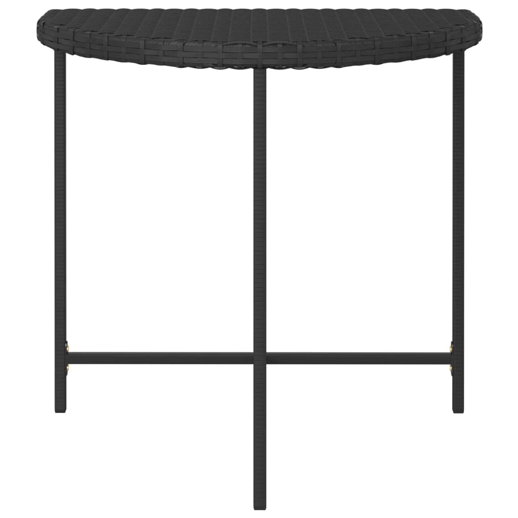 Black Poly Rattan Outdoor Dining Table 31.5