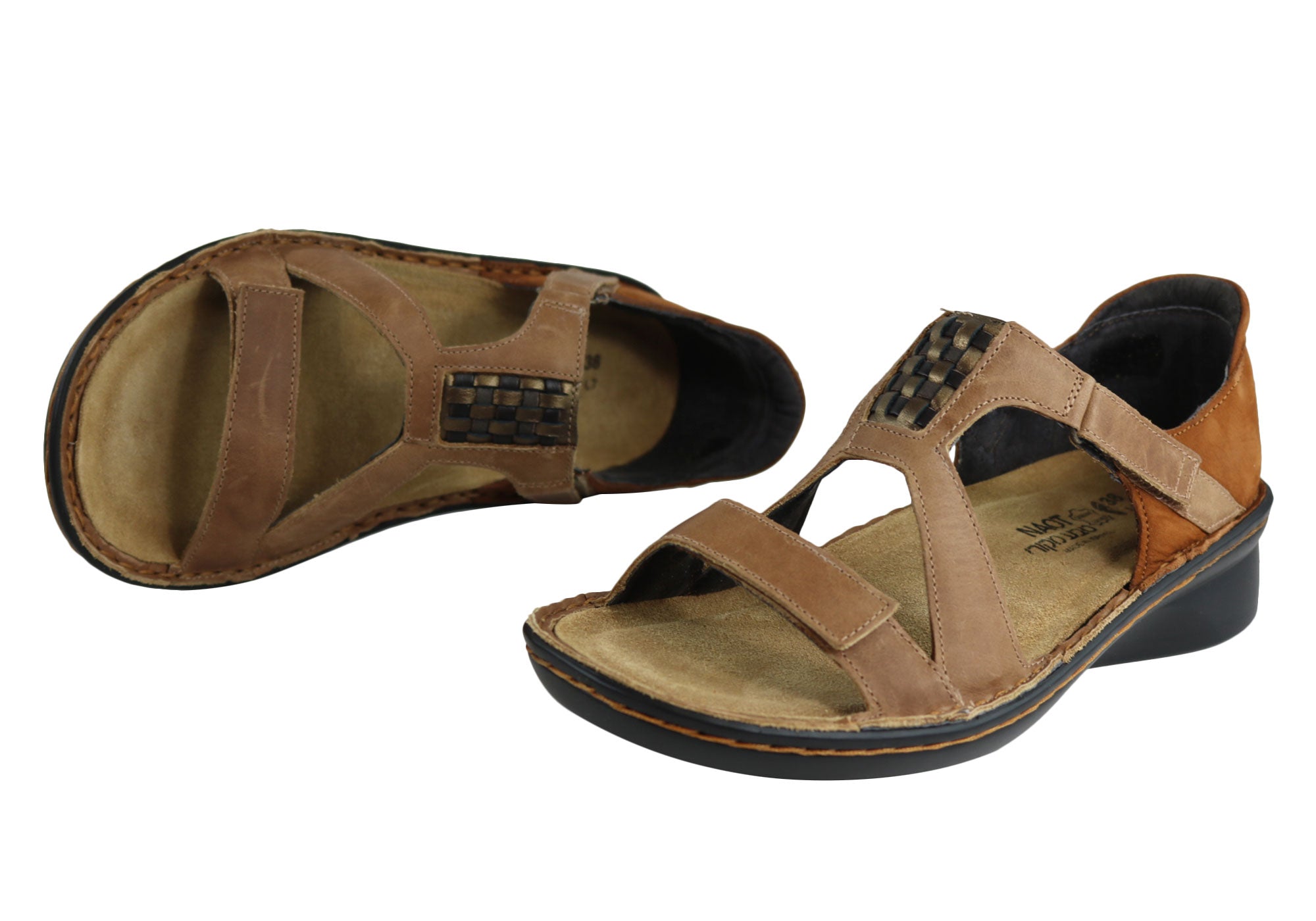 Naot Figaro Women's Leather Comfort Sandals - Wide Fit, Orthotic Friendly - Perfect for Walking, Travel & Casual Wear