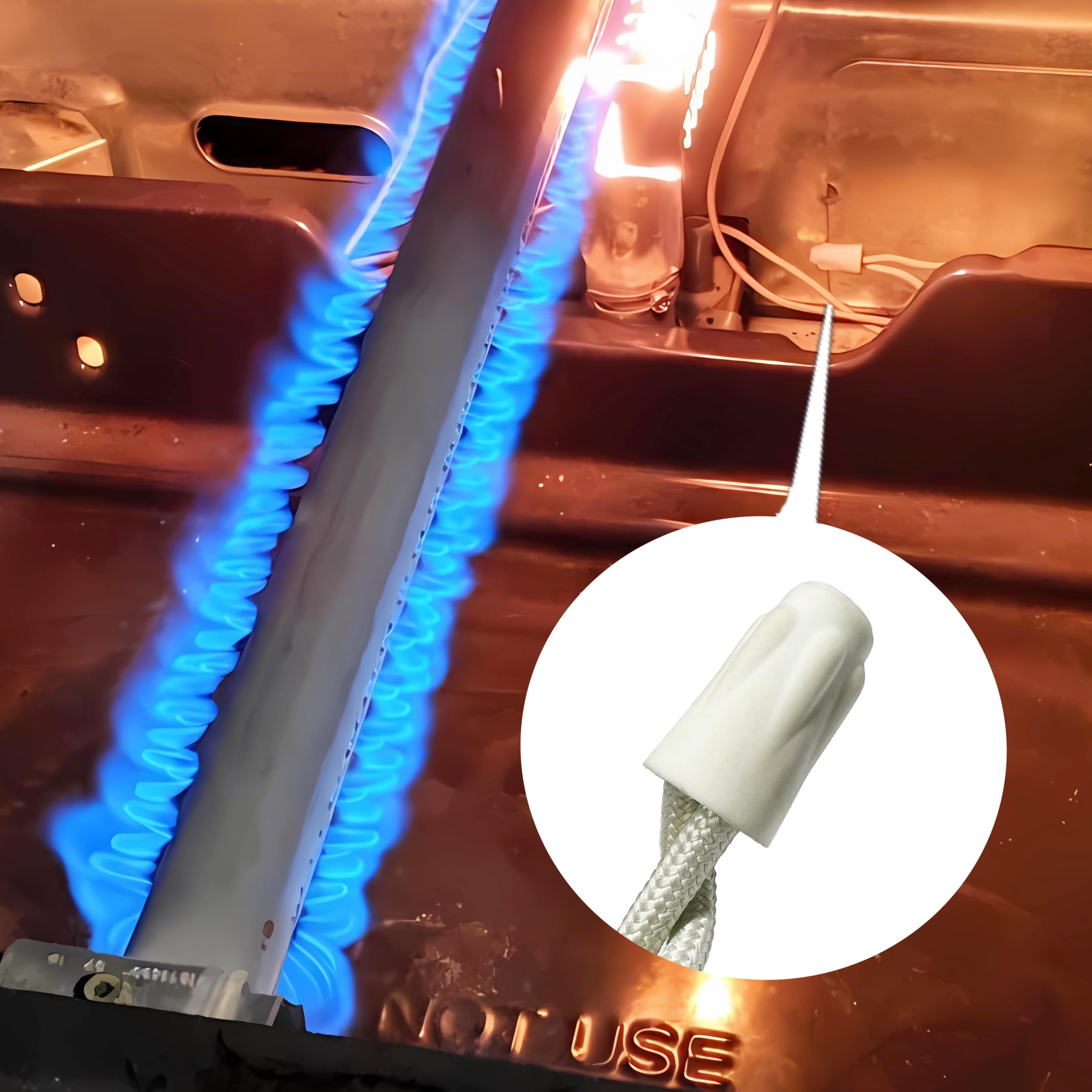 Dicio 50-Pack Ceramic Wire Connectors - Easy-Twist Porcelain Wire Caps, Heat Resistant Electrical Connectors for 22-14 AWG Wires - Ideal for Ovens, Stoves & High-Temperature Wiring Applications