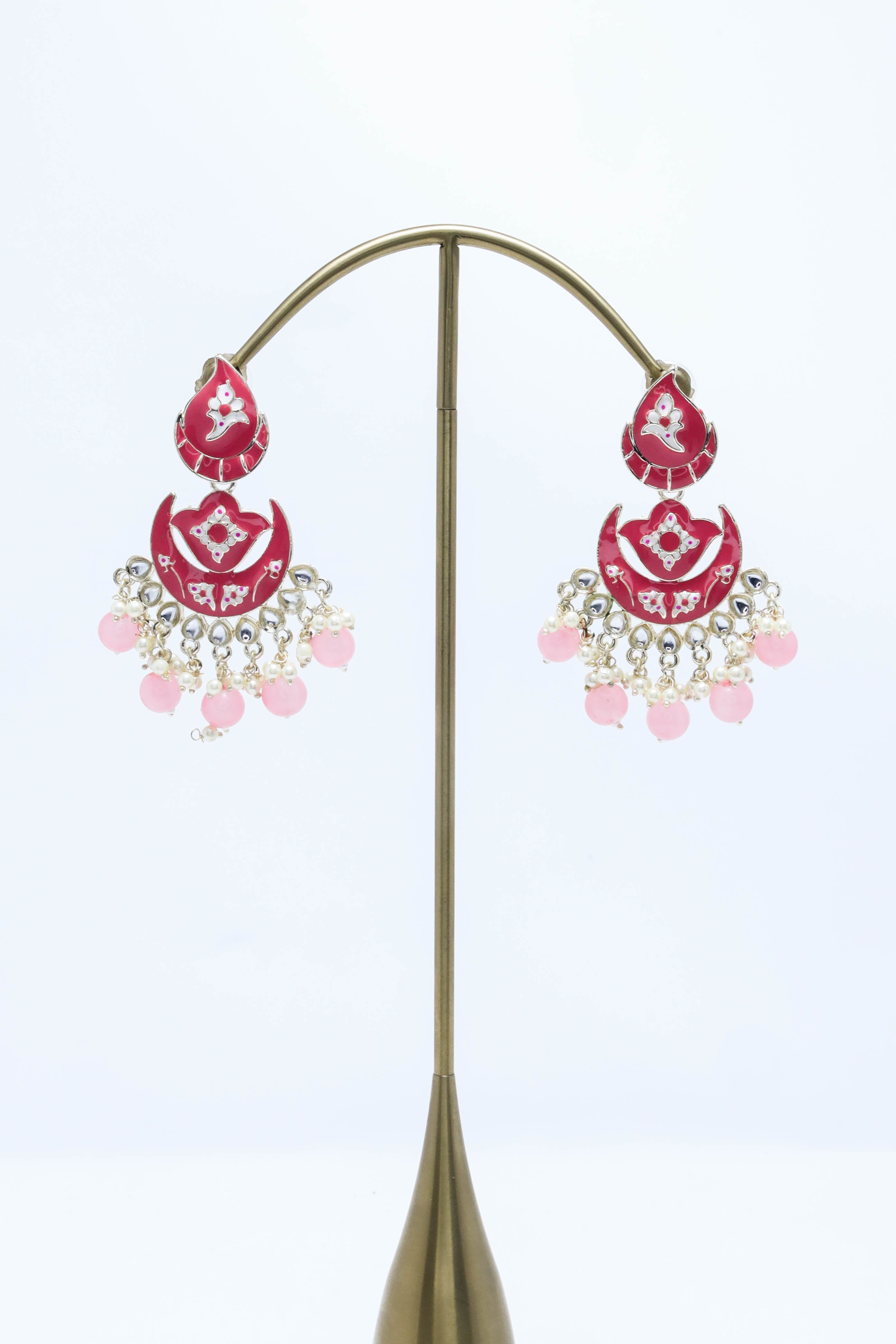 Exquisite AVANI MEENAKARI EARRINGS - Handcrafted Indian Jewelry for Women | Traditional Ethnic Boho Accessories | Perfect for Weddings, Parties & Festive Occasions