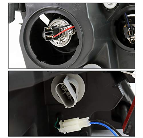 LED Sequential Signal Projector Headlights - Black - Compatible with 2010-2012 Ford Fusion - Upgrade Your Car's Style & Visibility for Night Driving & Custom Look