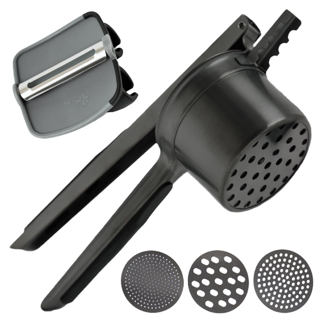 Stainless Steel Potato Ricer - Durable Kitchen Tool for Mashing & Grating Potatoes - Perfect for Mashed Potatoes, Baby Food & Baking - by Kovilo