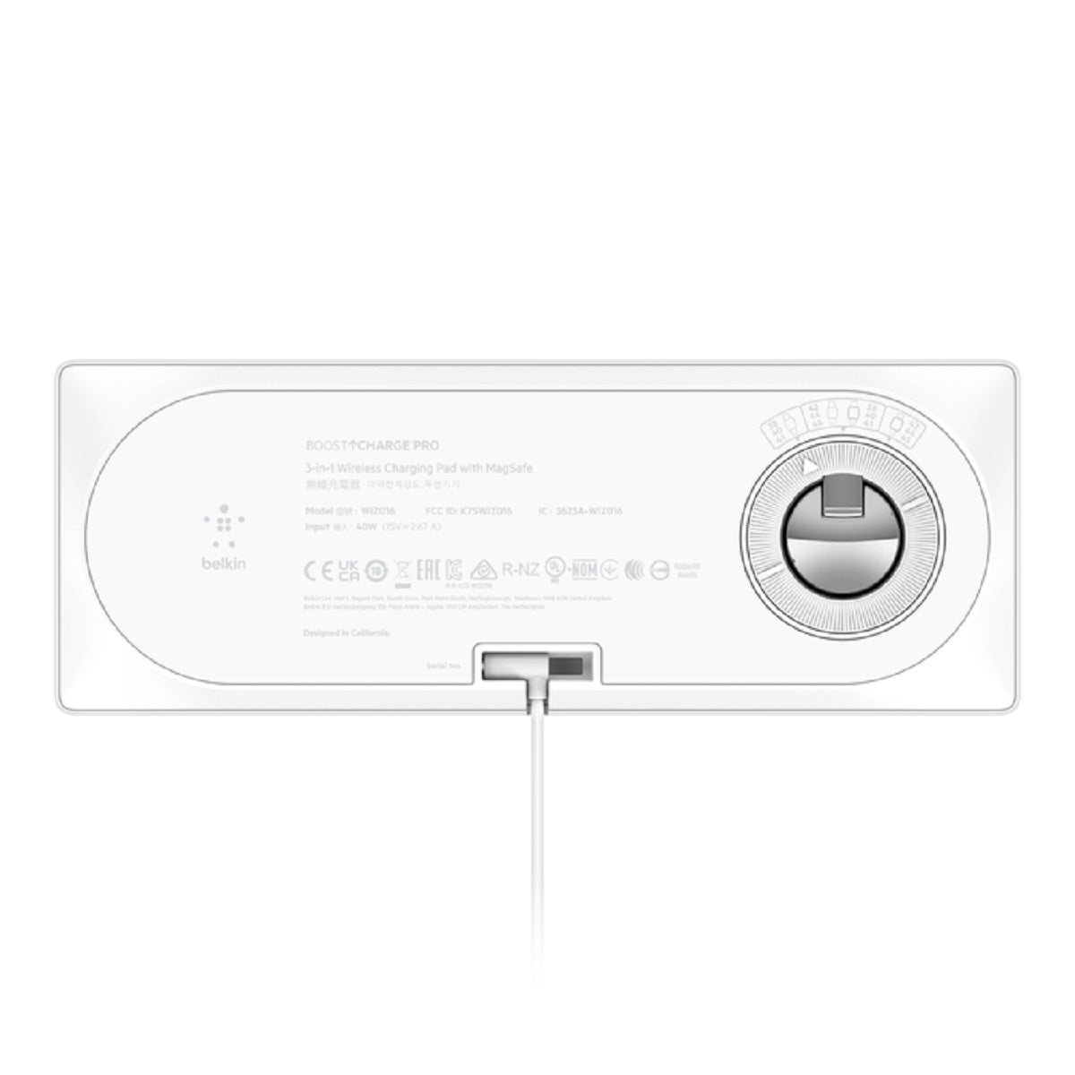 Belkin Boost↑Charge™ Pro 3-in-1 Wireless Charging Pad with MagSafe - Fast Charging Stand for iPhone, Apple Watch & AirPods - Perfect for Home, Office & Nightstand Use