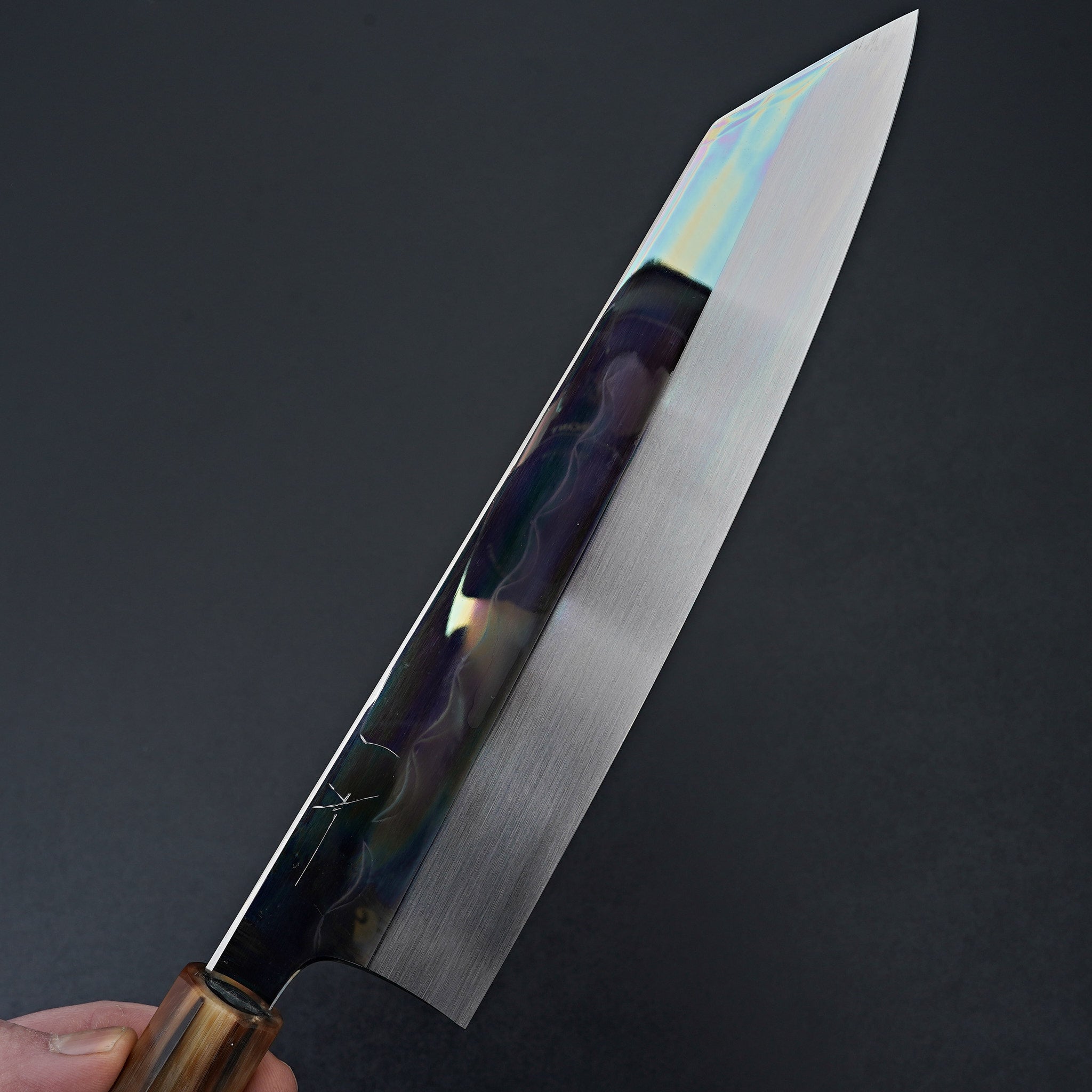Hitohira Togashi White #1 Mizu Honyaki Kiritsuke Gyuto 240mm Japanese Chef Knife with Taihei Ebony Handle & Saya - Perfect for Sushi, Sashimi, and Precision Cutting in Professional Kitchens