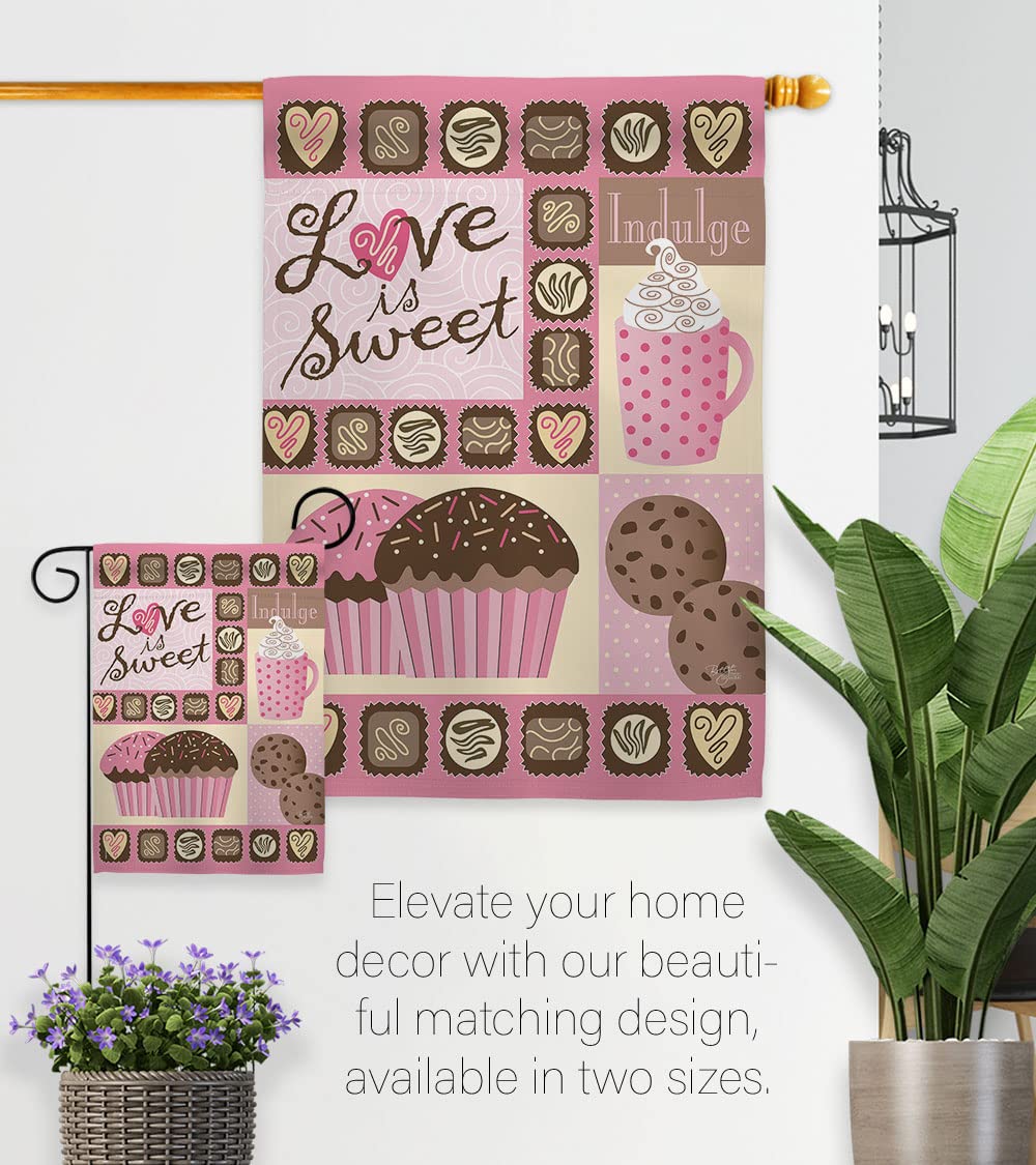 Breeze Decor - Love is Sweet Spring Vertical House Flag 28