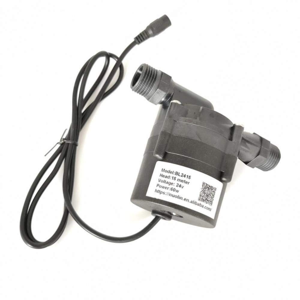 60W DC 24V 15M Brushless Motor Shower Booster Pump with Impeller - High Pressure Solar Water Heater Pump for Home, RV & Outdoor Use