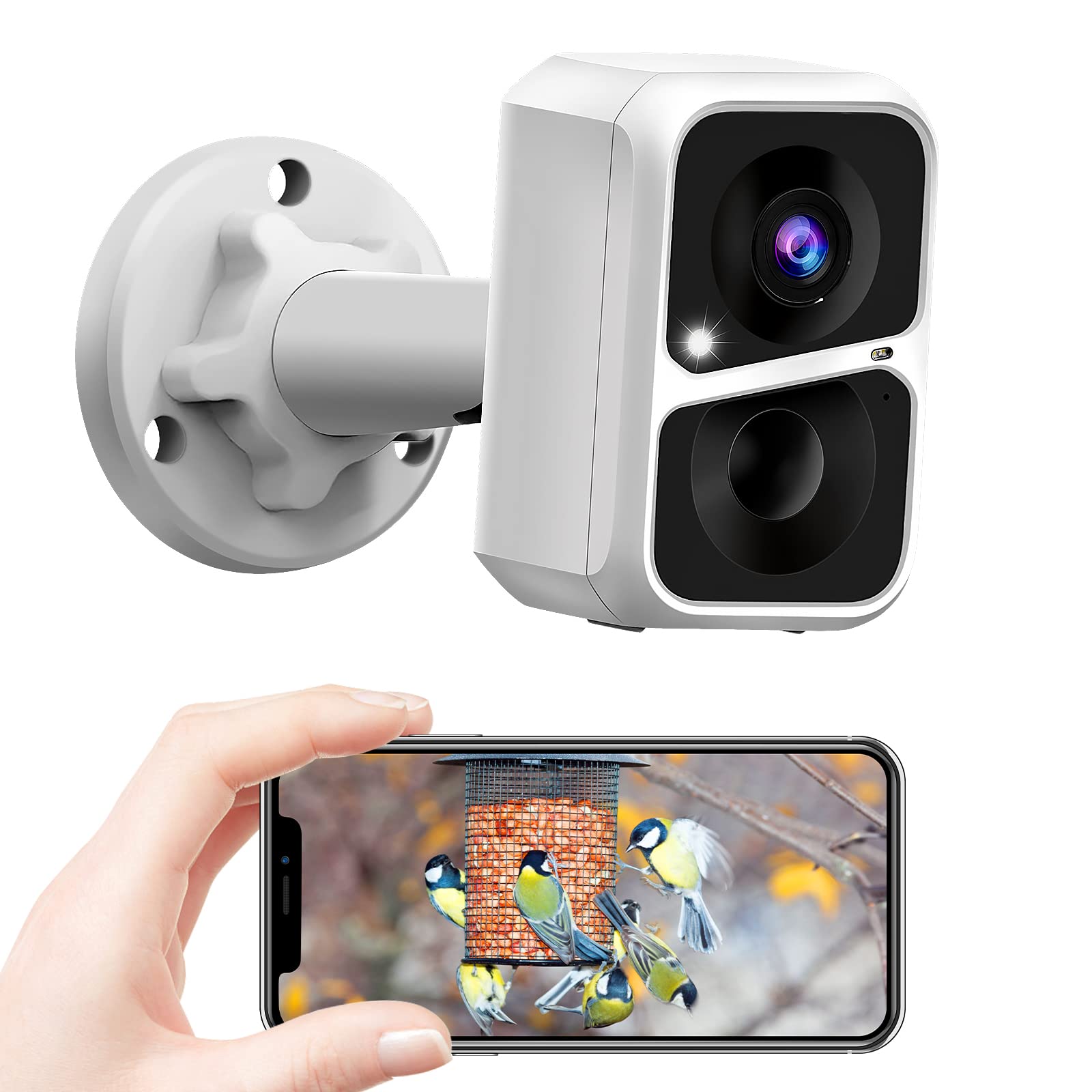 ERAY Wireless WiFi Security Camera - 1080P HD Indoor/Outdoor Battery Powered Surveillance Camera with Color Night Vision, AI Motion Detection, 2-Way Audio, Cloud/TF Storage - Ideal for Home, Garage & Backyard Monitoring