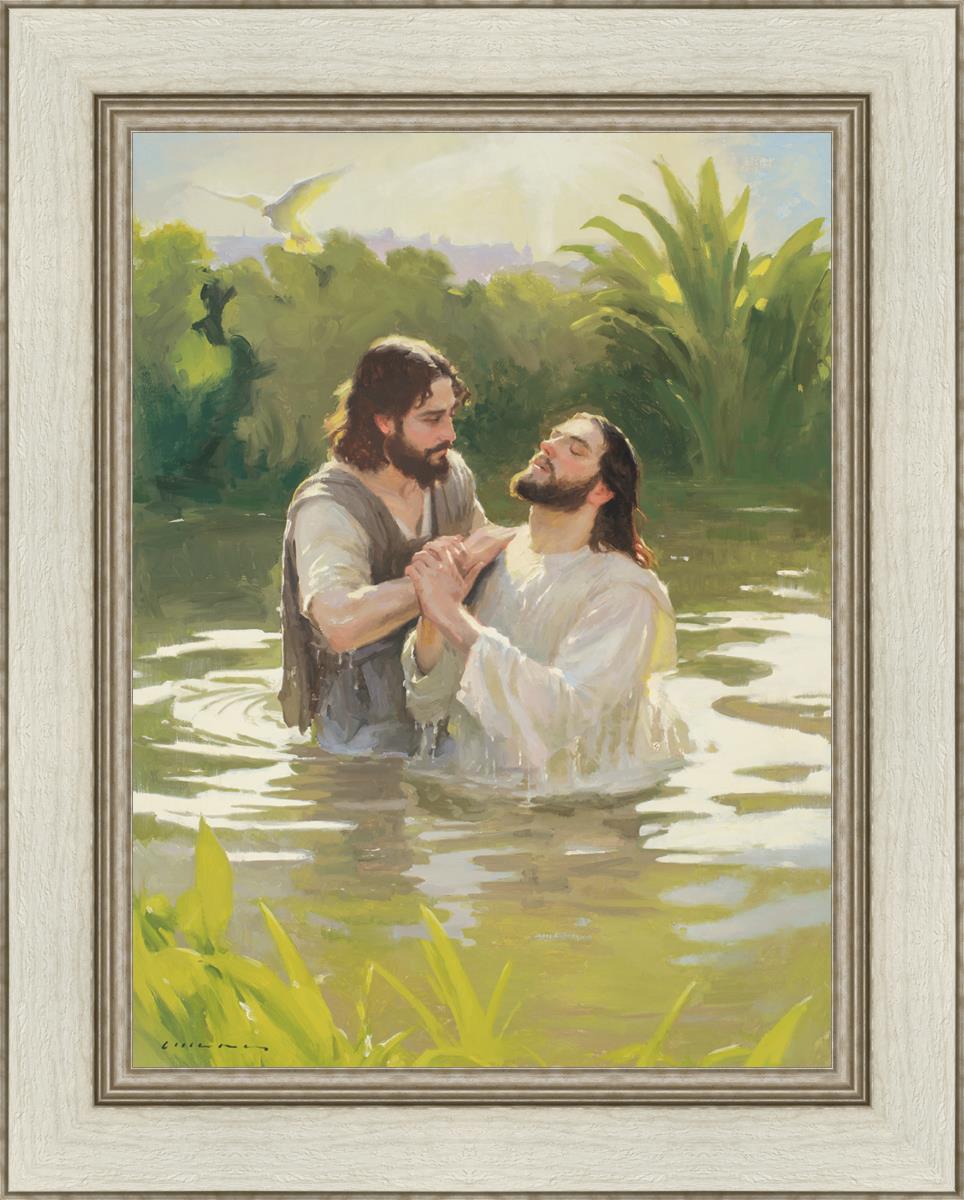 Baptism of The Savior - Religious Christian Wall Art for Home & Church Decor - Perfect for Baptism Ceremonies & Spiritual Inspiration