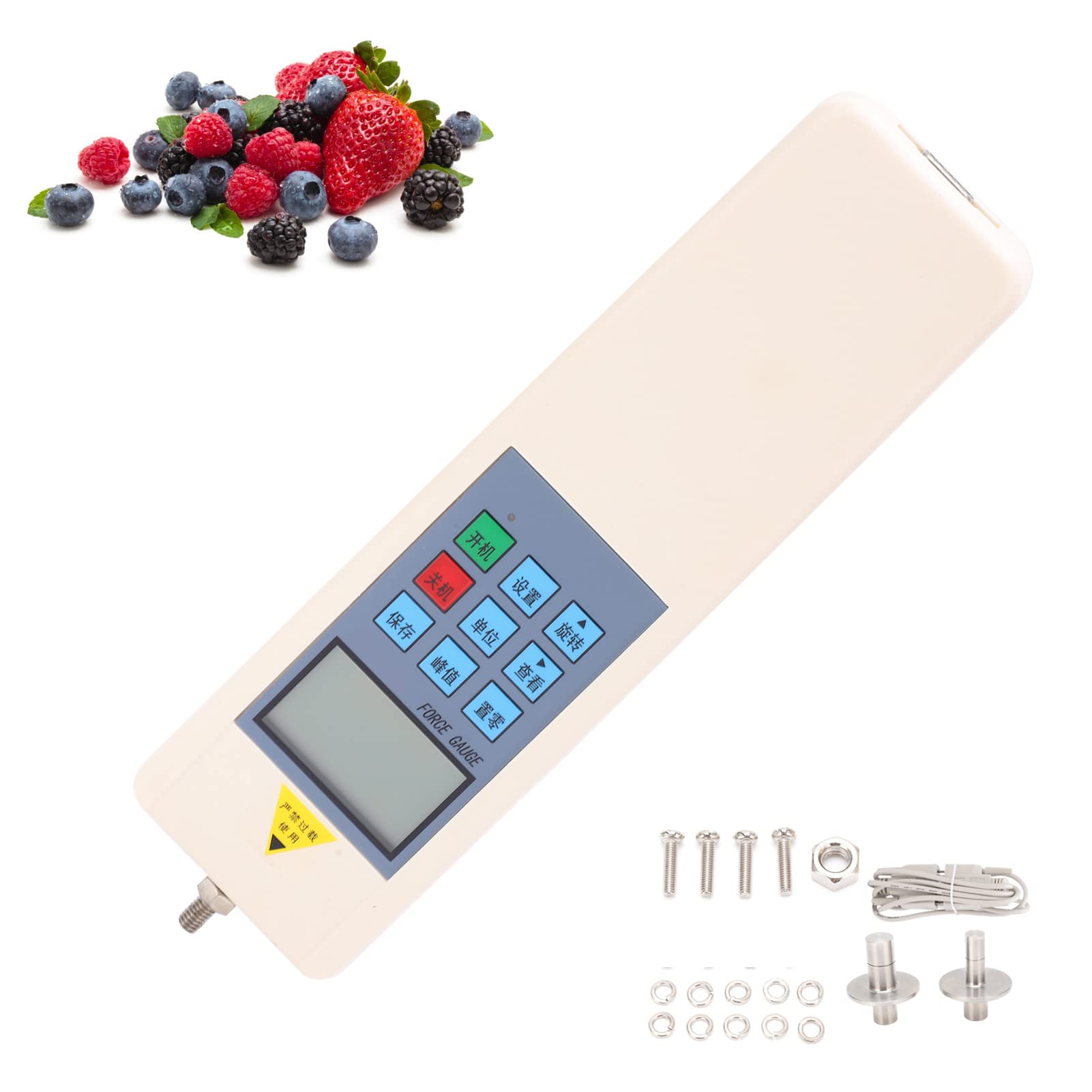 GY-4 Digital Fruit Hardness Tester Penetrometer - Portable LCD Display Sclerometer for Measuring Apple, Pear, Peach Firmness | Perfect for Farmers, Fruit Grading & Quality Control in Orchards