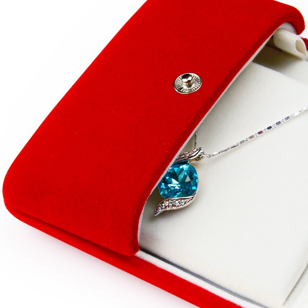 Oirlv Velvet Jewelry Box - Multifunctional Necklace & Pendant Storage Case with Gift Box - Perfect for Travel, Home Organization & Gift Giving