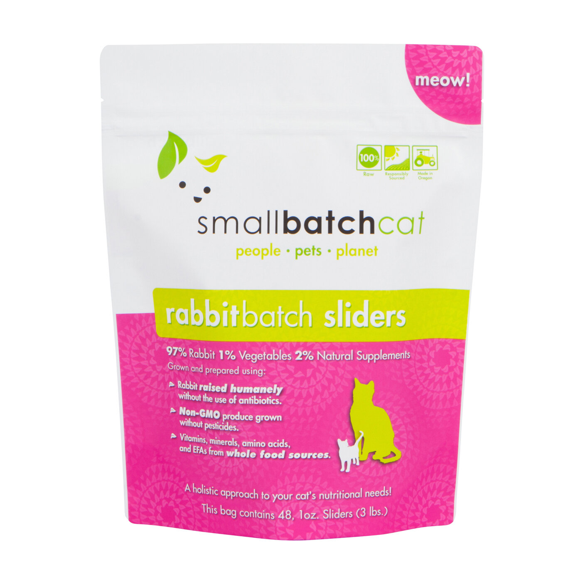 Premium Small-Batch Raw Frozen Cat Food - Natural Rabbit Diet for Cats | High-Protein, Grain-Free Nutrition for Indoor & Outdoor Cats | Perfect for Mealtime, Training & Health Support