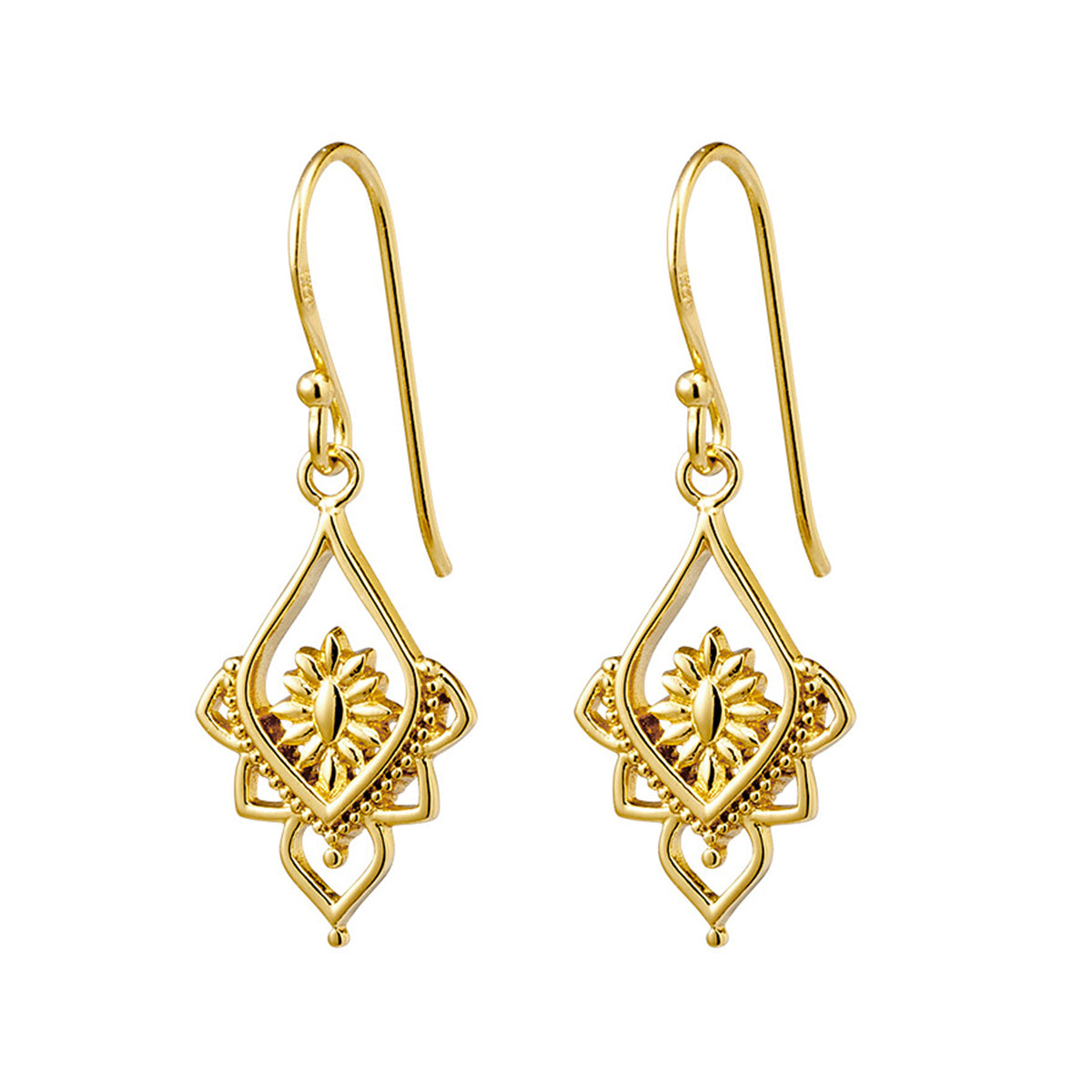 Elegant Gold Plated Mitra Earrings for Women - Perfect for Parties, Weddings & Everyday Wear