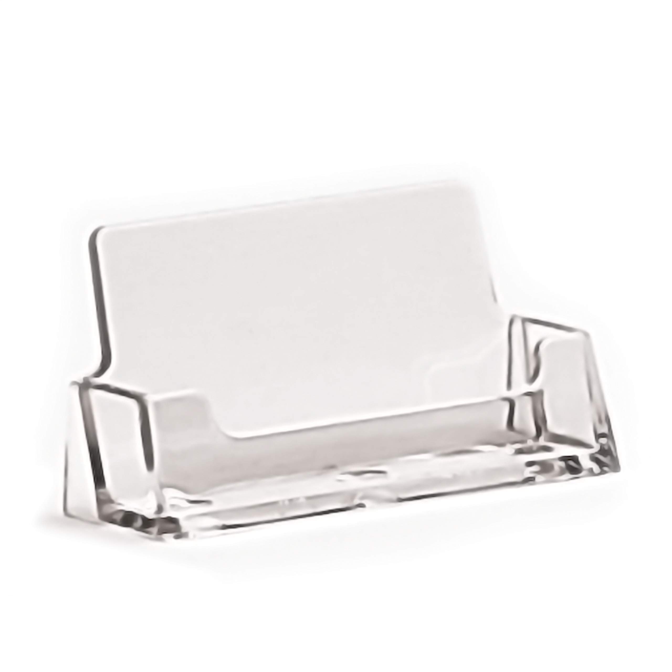 50 Pack Clear Business Card Holders - Landscape Format (85 x 55 mm) - Professional Plastic Card Sleeves for Networking Events, Trade Shows & Office Organization - Transparent Card Protectors (50 Count)