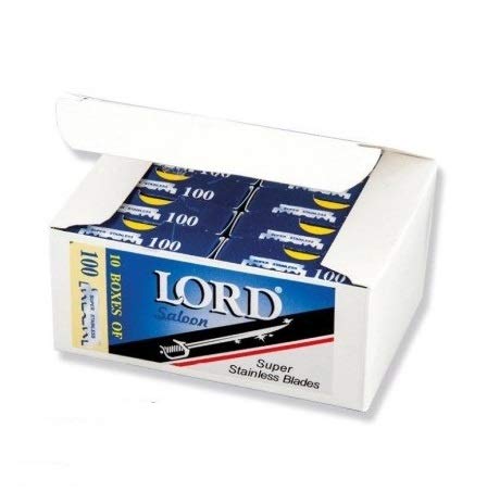 LORD Salon Super Stainless 1/2 Blade Razors - 1000 Professional Barber Blades for Hair Cutting, Shaving & Grooming | Bulk Pack for Salon, Barbershop & Personal Use