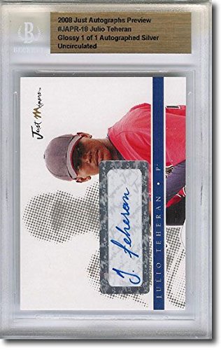 2008 Julio Teheran Autograph Rookie Card Auto Glossy RC BGS 1/1 - Perfect for Baseball Collectors, Sports Memorabilia Enthusiasts & Investment Opportunities