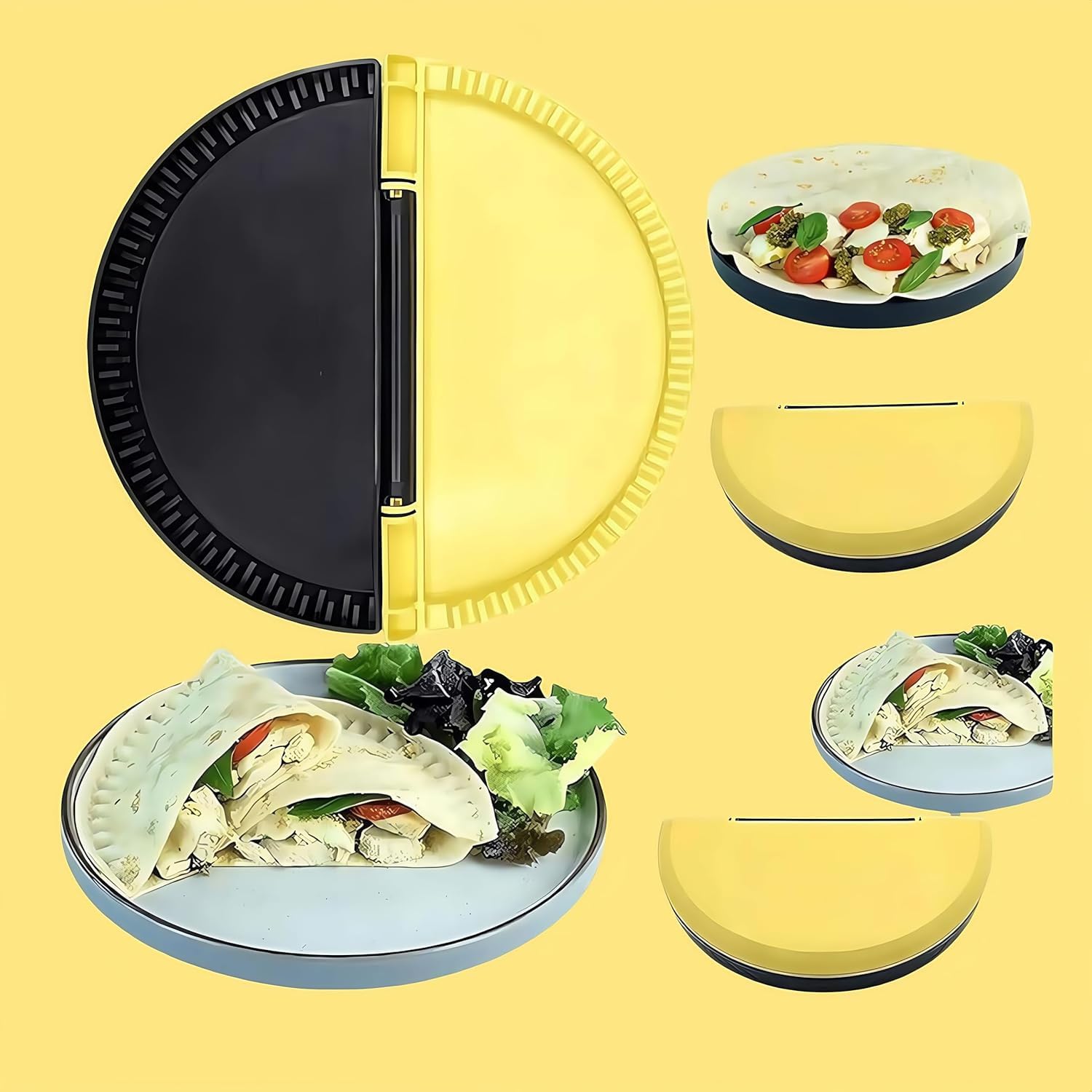 Tortilla Folder & Wrap Toastie Maker - Easy to Use Sandwich Maker for Burritos, Empanadas, Dumplings & Mini Calzones (1pc) - Perfect for Quick Lunches, Picnics & On-the-Go Meals