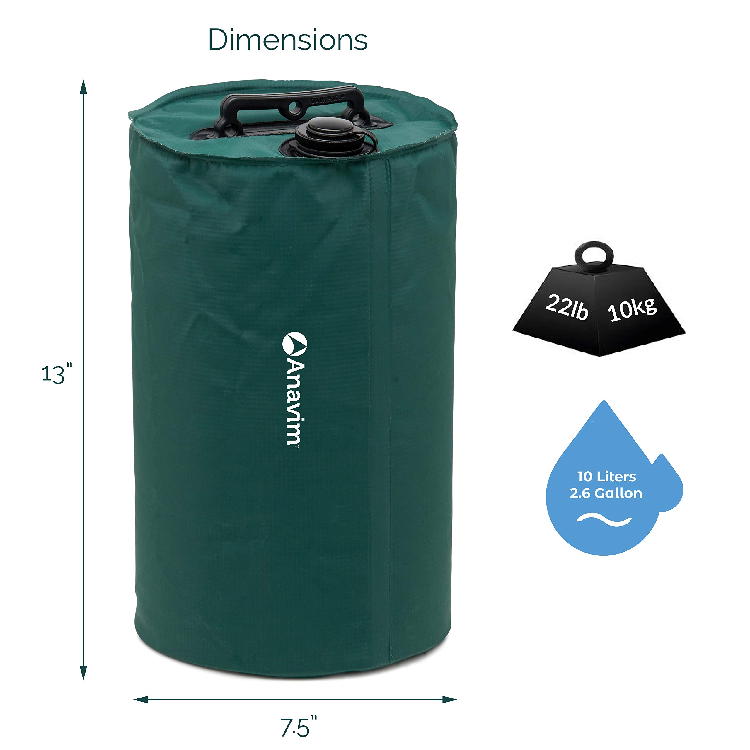 2-Pack Canopy Water Weights Bags - Heavy Duty Leg Weights for Pop Up Canopy Tents - Perfect for Outdoor Events, Markets & Beach Setups