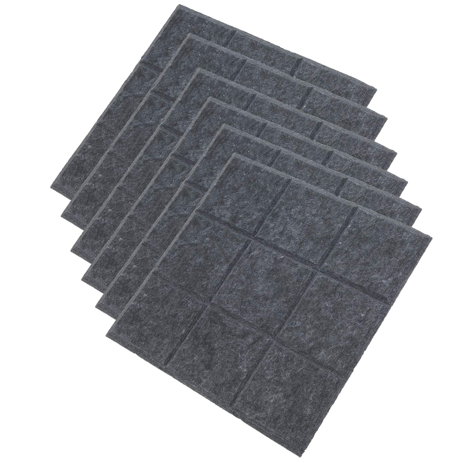 Qqmora Acoustic Felt Panels for Noise Reduction - Soundproofing Foam for Home Studios, Offices & Recording Rooms (Dark Gray) - Perfect for Music Production, Podcasting & Home Theater Sound Control