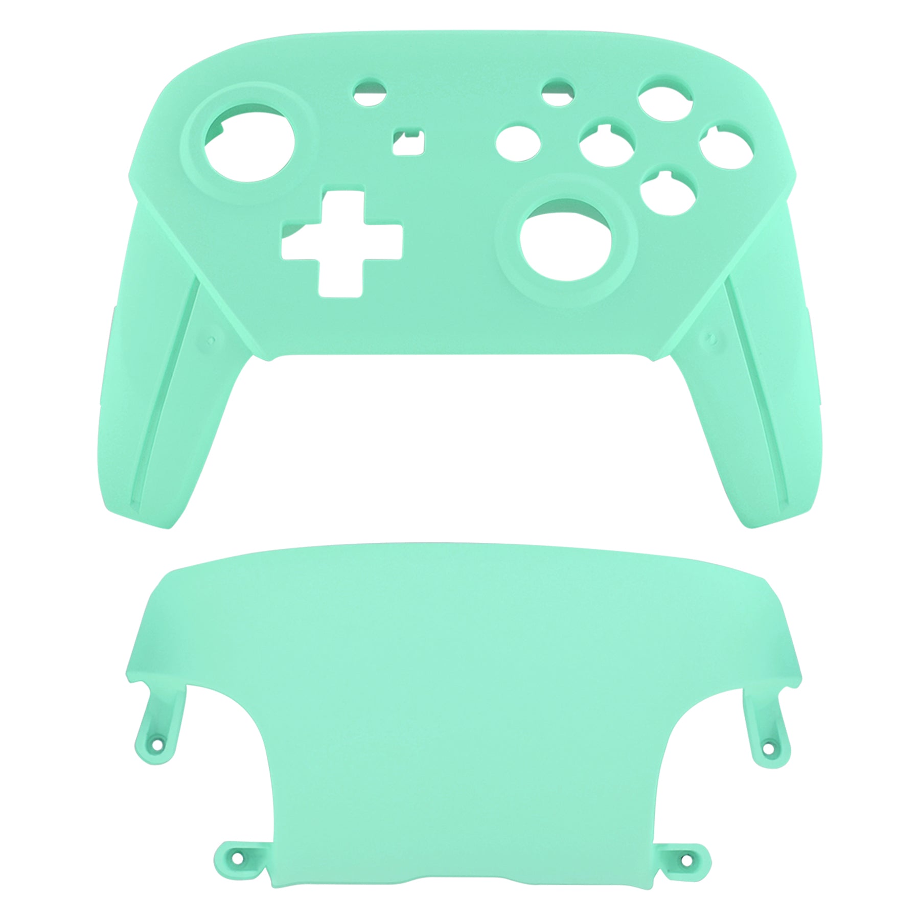 eXtremeRate Mint Green Replacement Faceplate & Backplate for Nintendo Switch Pro Controller - DIY Shell Housing Case (Controller Not Included) - Perfect for Custom Mods, Gaming Setup Upgrades & Switch Accessories Collection