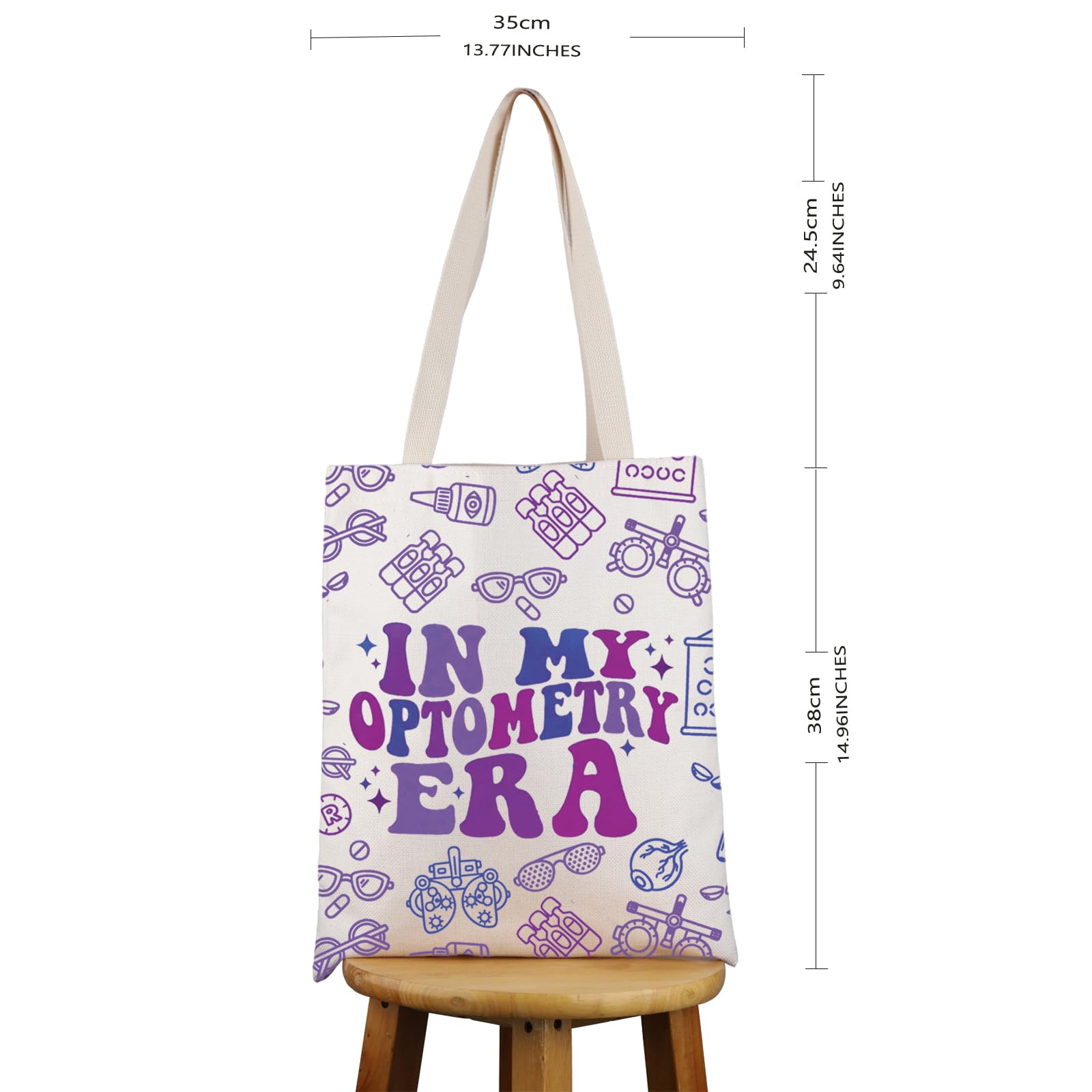 VAMSII Optometry Tote Bag - Stylish & Durable Gift for Women, Ophthalmic Techs & Graduates - Perfect for Work, School & Grocery Shopping