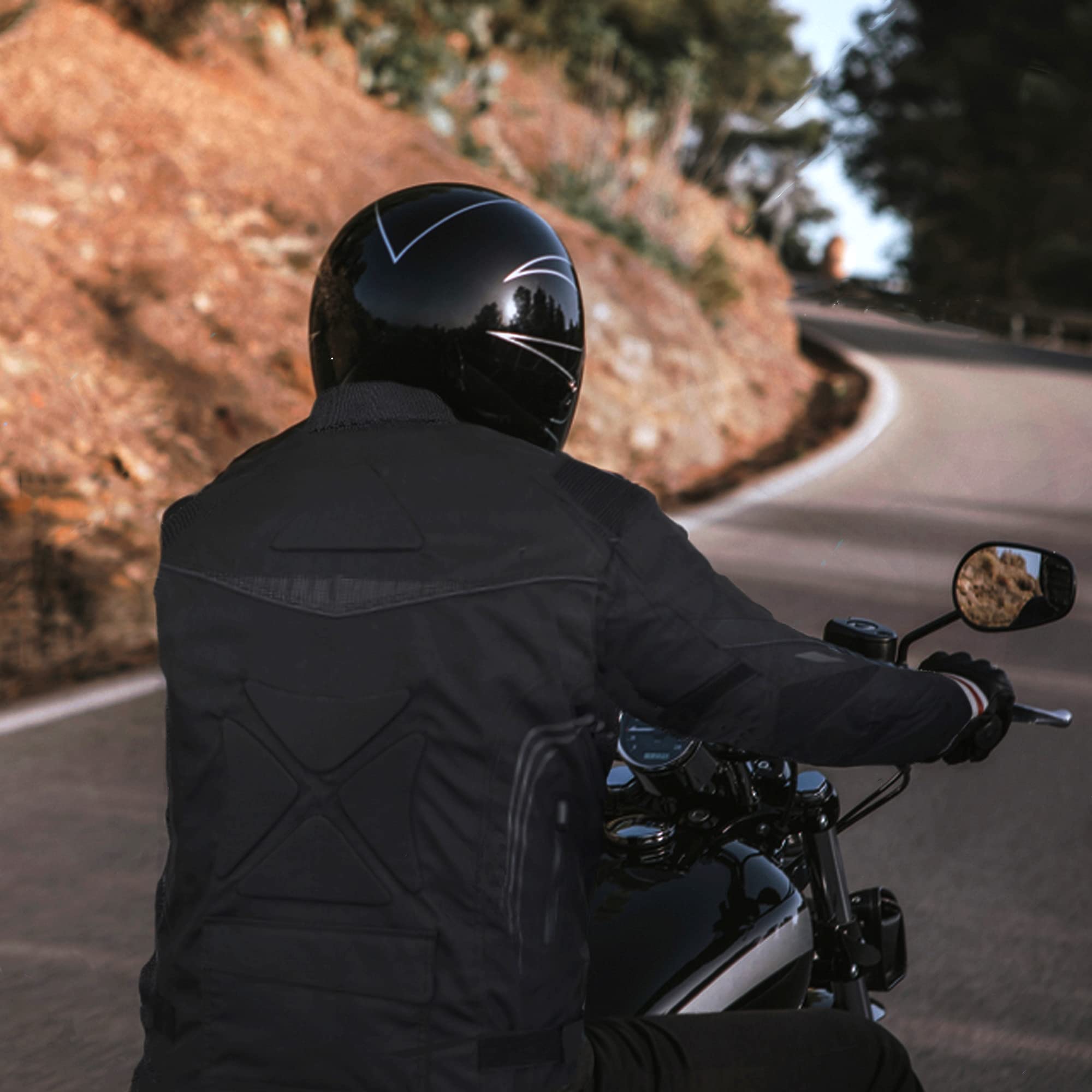 Men's Motorcycle Jacket - Premium Leather Biker Jacket for Riding & Style | Windproof & Protective Gear for Harley, Cruiser & Street Bikes