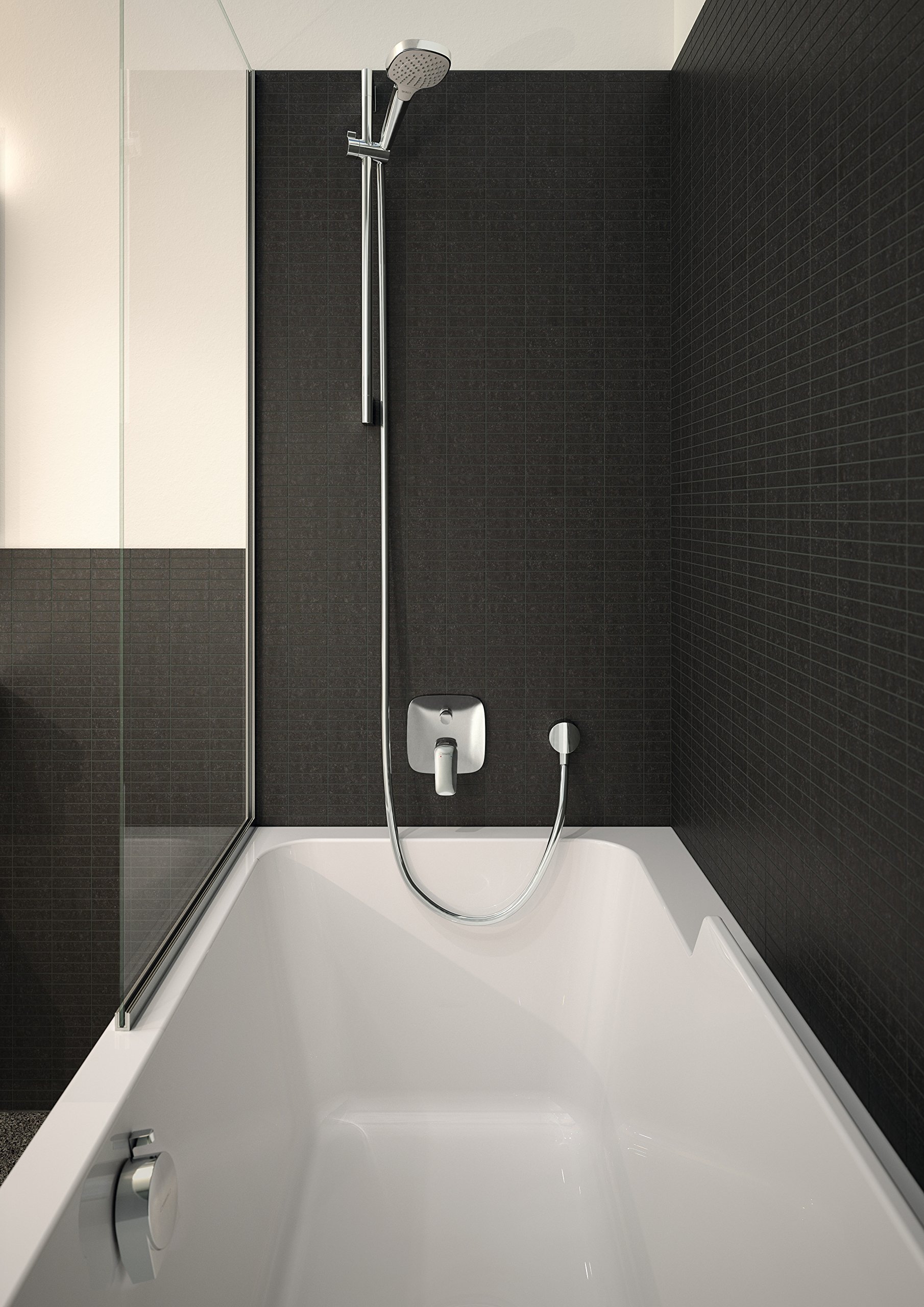 Hansgrohe Croma Select E Shower Set 110 Vario with 65cm Adjustable Shower Rail - Modern Bathroom Fixture for Spa-Like Experience