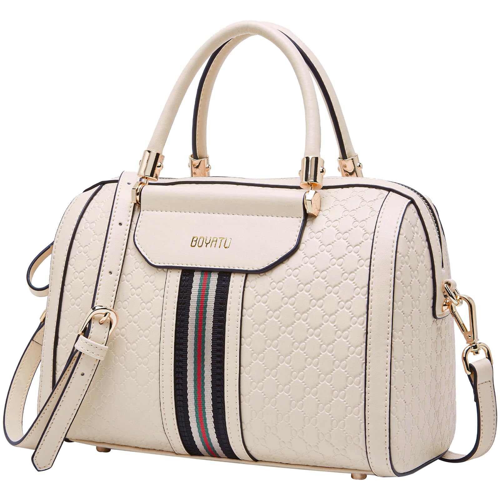 Stylish Leather Satchel Shoulder Bag for Women - Elegant Top Handle Barrel Purse | Perfect for Work, Travel & Everyday Use