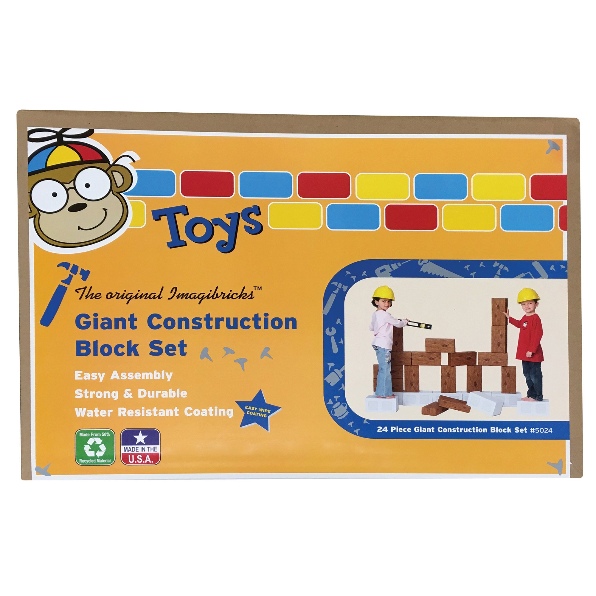 24-Piece Giant Construction Box Set for Kids – STEM Learning Toys for Creative Building & Educational Play at Home or School