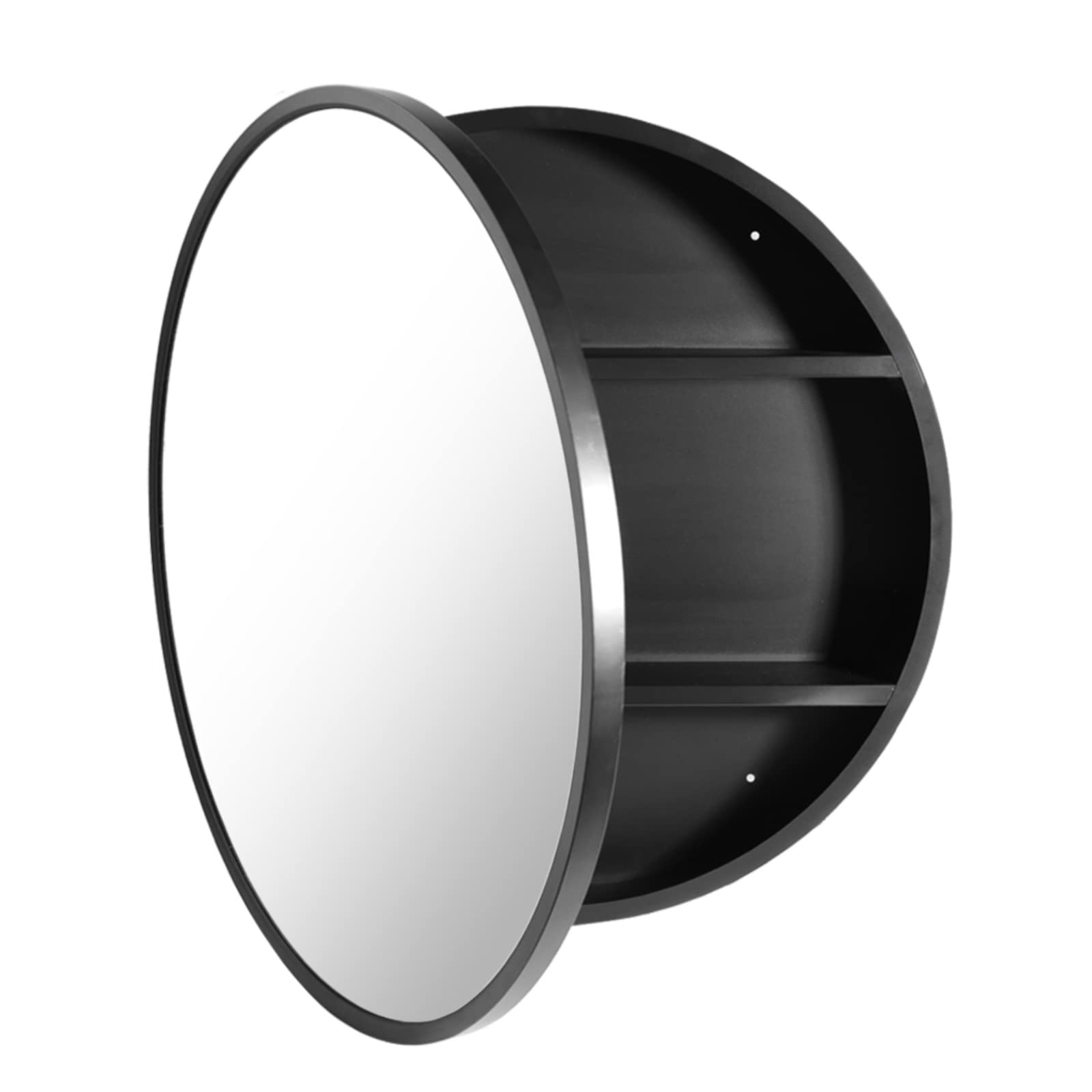 20 Inch Round Bathroom Mirror Cabinet - Wall Mounted Medicine Storage with Adjustable Shelves | Perfect for Small Bathrooms, Vanities & Modern Home Decor