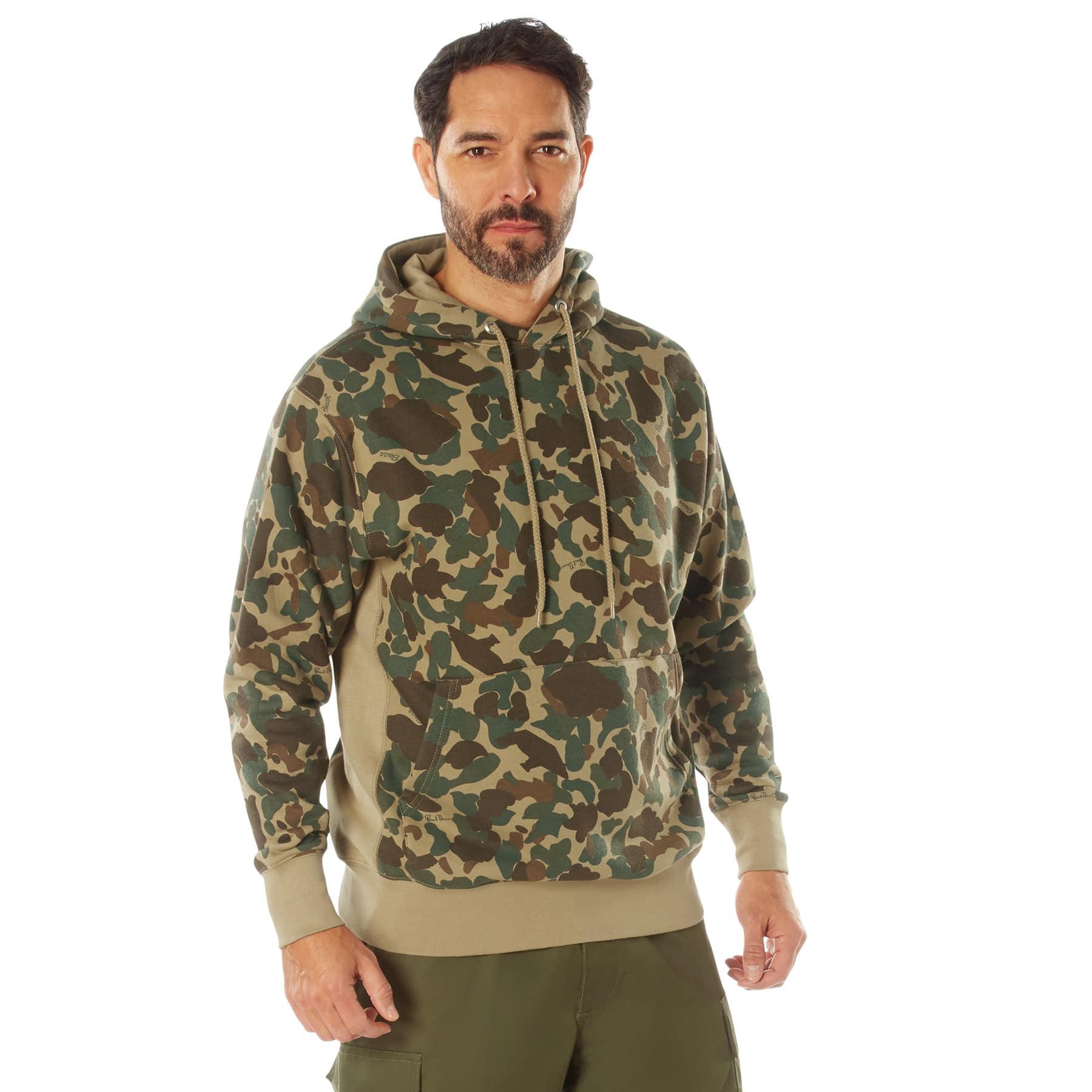 Rothco X Bear Archery Fred Bear Camo Hoodie - Men's Lightweight Pullover for Hunting, Outdoor & Casual Wear