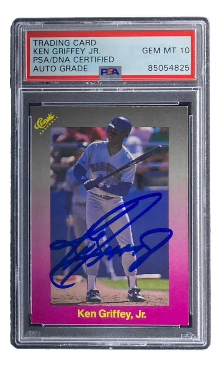 Ken Griffey Jr Signed 1989 Classic Baseball #193 Rookie Card PSA/DNA Gem MT 10 - Authentic Collectible for Baseball Fans & Memorabilia Enthusiasts - Perfect for Display, Investment & Sports Collections