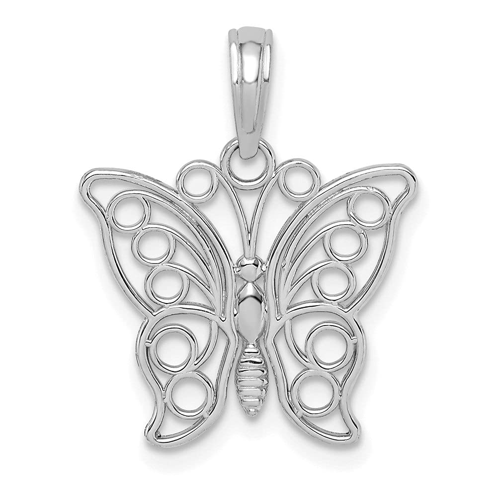 14K Gold Butterfly Cut-Out Pendant Necklace for Women - Elegant Fine Jewelry Gift for Birthday, Anniversary & Special Occasions