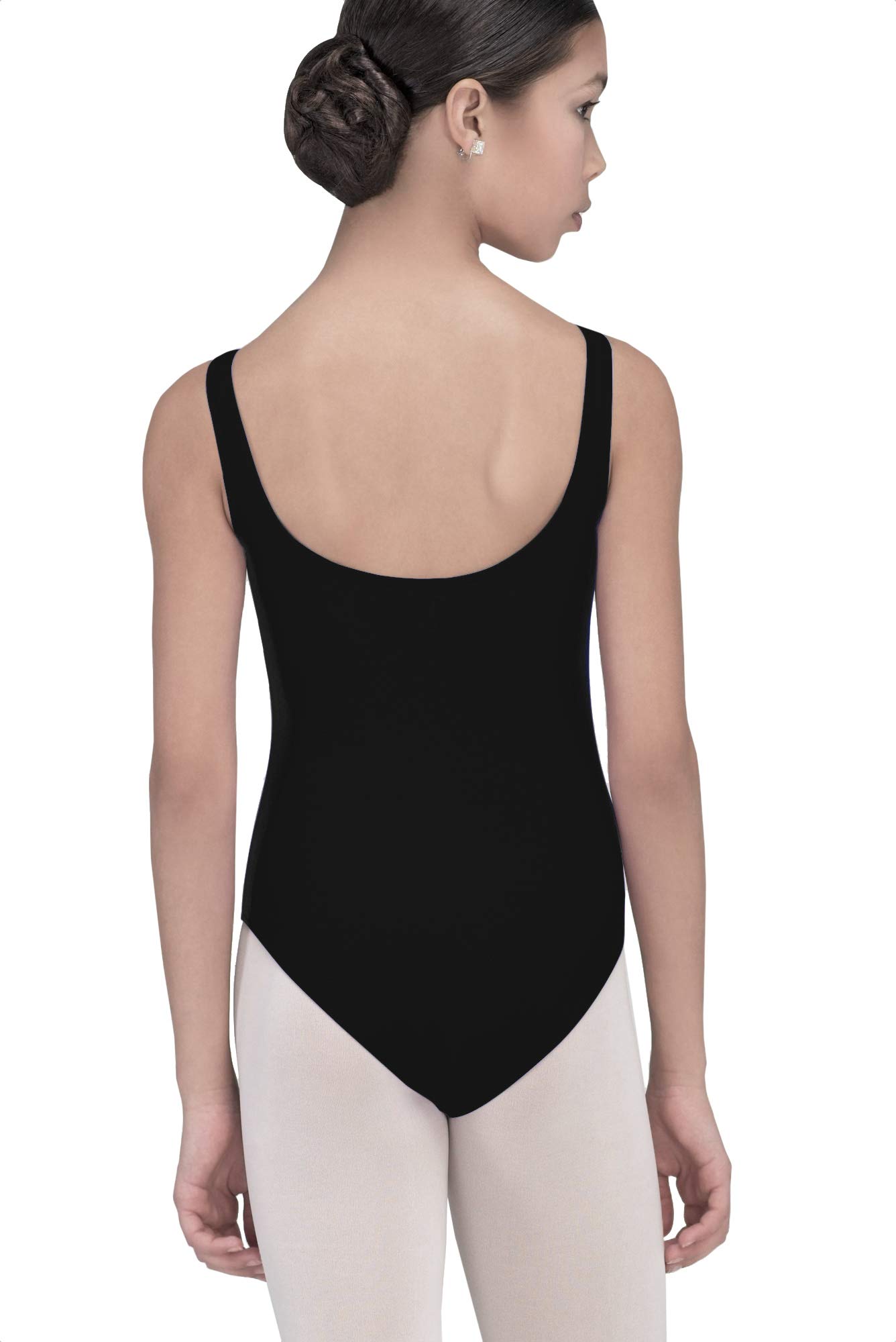 Wear Moi Faustine Ballet Leotard for Kids - Black Microfiber Elasthan Dancewear - Perfect for Ballet Classes & Dance Performances