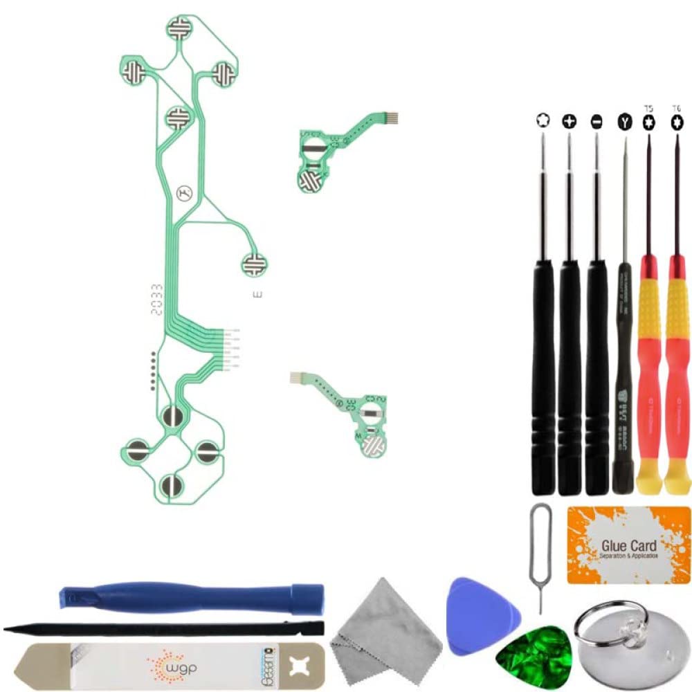 DualSense Conductive Button Membrane Replacement Kit for Sony PlayStation 5 Controller - Repair DIY Tool Set for PS5 Joystick Fix (Perfect for Gaming Enthusiasts & Home Repair)