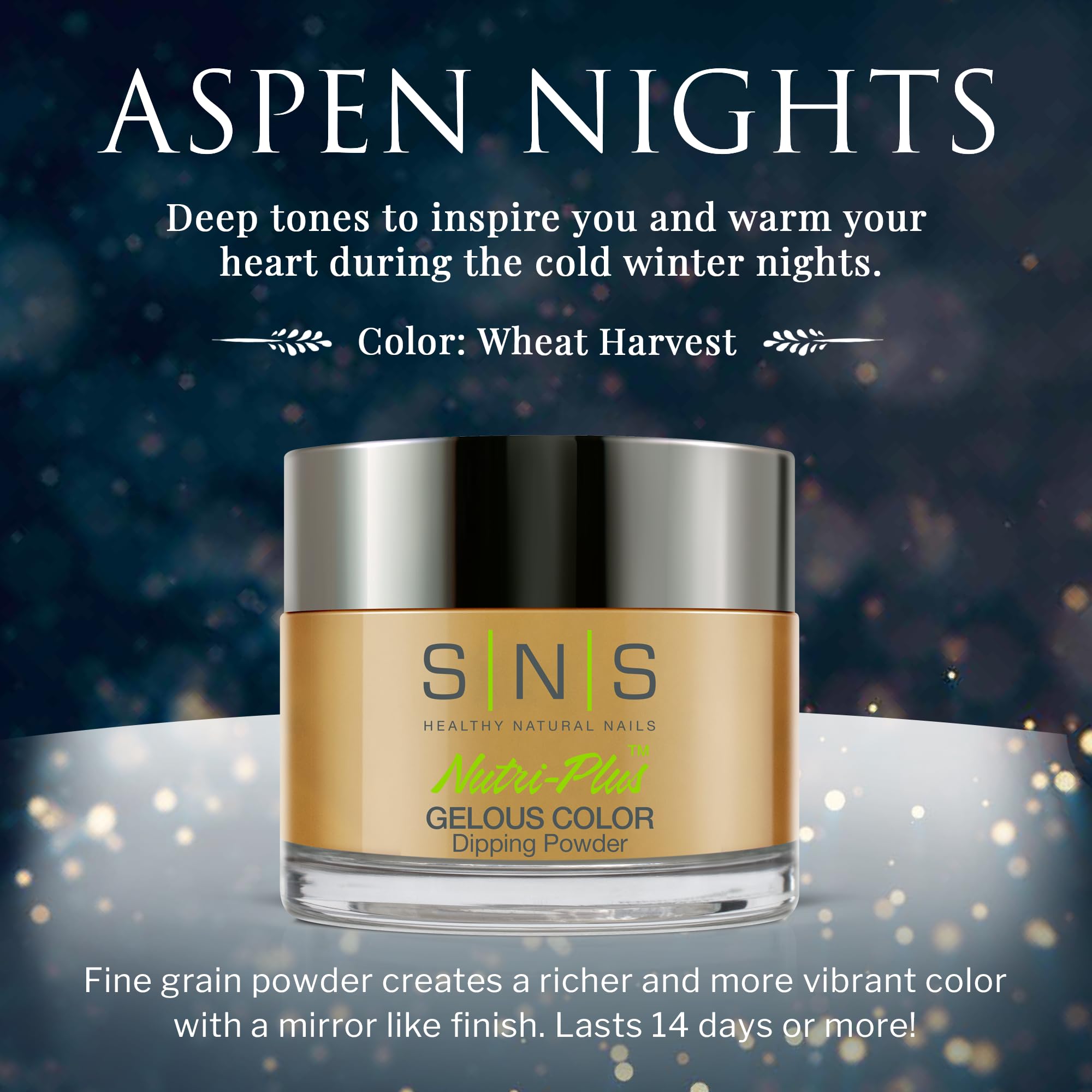 SNS Nail Dip Powder - Gelous Color Dipping Powder in Wheat Harvest (Yellow) - Long-Lasting 14 Day Acrylic Nail Polish - Low Odor & No UV Lamp Needed - 1 oz - Perfect for DIY Manicures, Salon Nails & At-Home Nail Art
