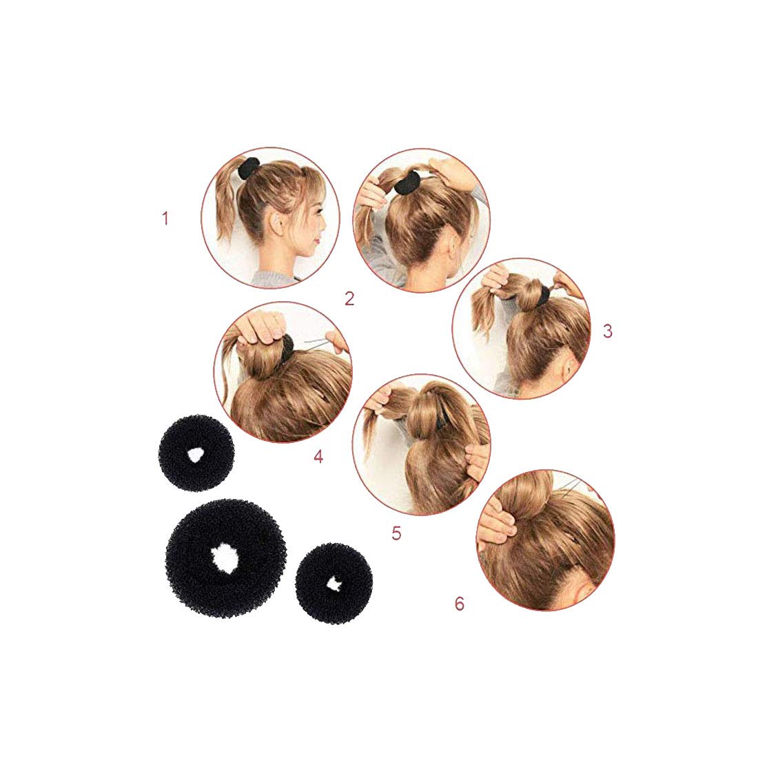 GadinFashion™ 13-Piece Hair Accessories Set - Hair Bun Maker, Puff Maker, Braid Tool & Donut for Women & Girls | Perfect for Updos, Ponytails & Special Occasions