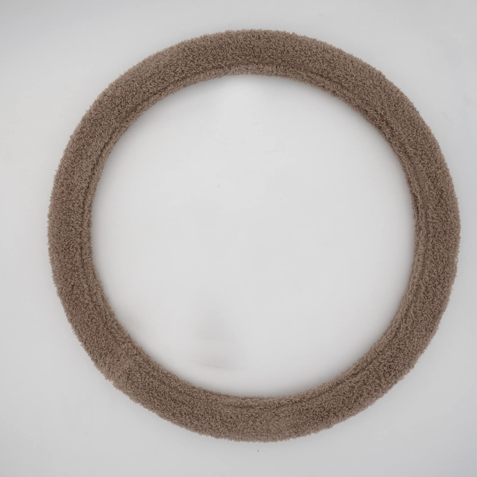 Fluffy Brown 15 Inch Universal Steering Wheel Cover - Soft & Cute Car Accessories for Women, Girls | Perfect for Winter Warmth & Stylish Car Decor