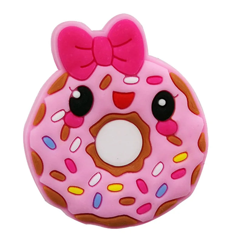 Trendy Donut Shoe Charms Pins for Crocs - Cute Decorative Accessories for Kids & Adults - Perfect Christmas, Birthday Party Gifts for Boys & Girls - Great for School, Travel & Casual Wear