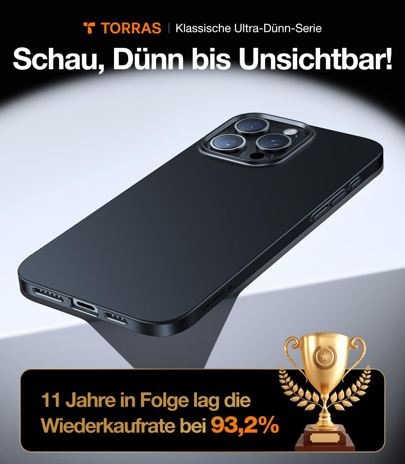 TORRAS Ultra Thin iPhone 16 Pro Case with MagSafe [Strongest Magnet] - Slim Protective Cover, Shockproof & Scratch Resistant with Soft Touch Finish - Perfect for Daily Use, Work & Travel - Black