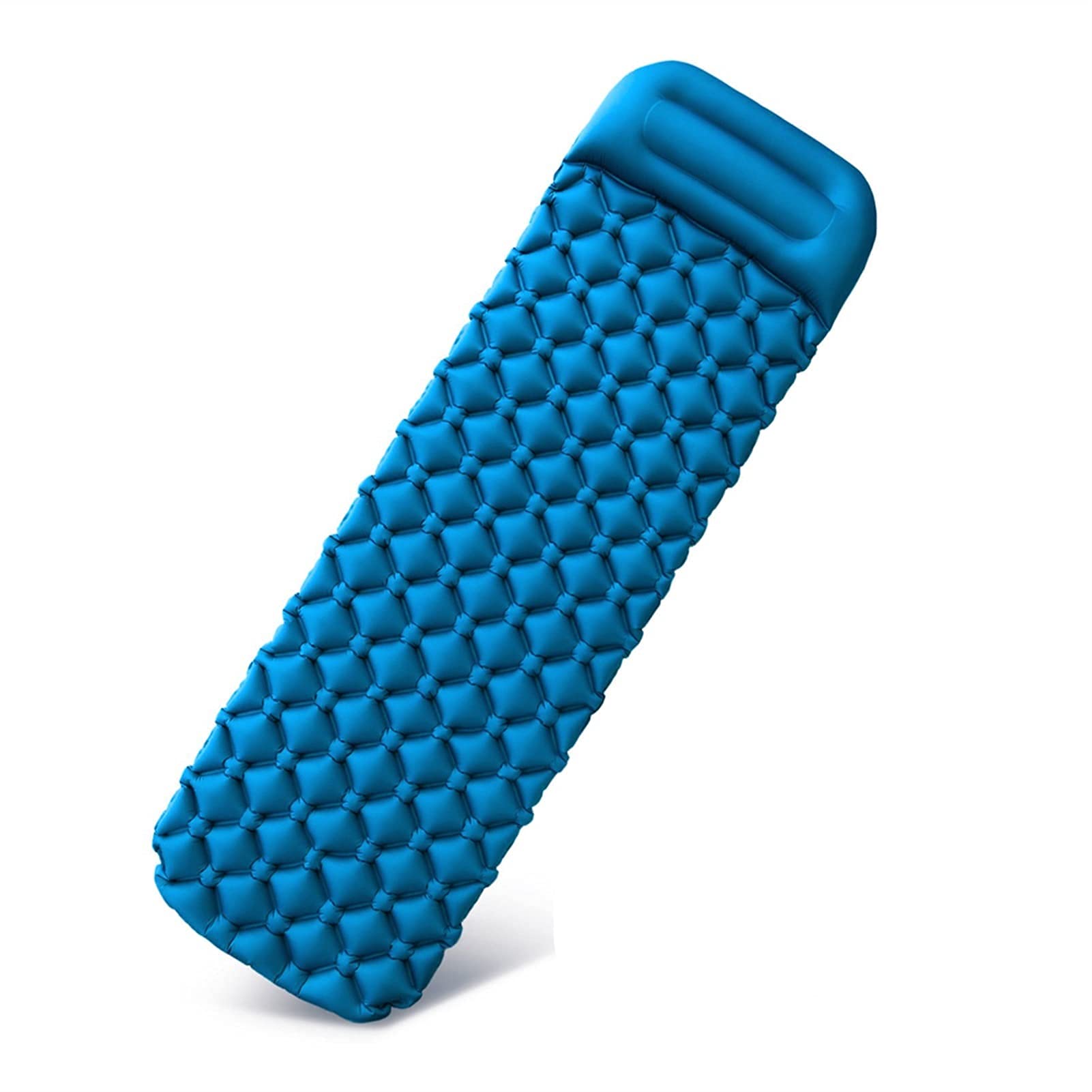 Inflatable Camping Mattress - Portable Sleeping Pad for Outdoor, Beach & Travel - Moistureproof Air Mattress with Carry Bag - Blue - Perfect for Camping, Hiking, Backpacking & Picnics