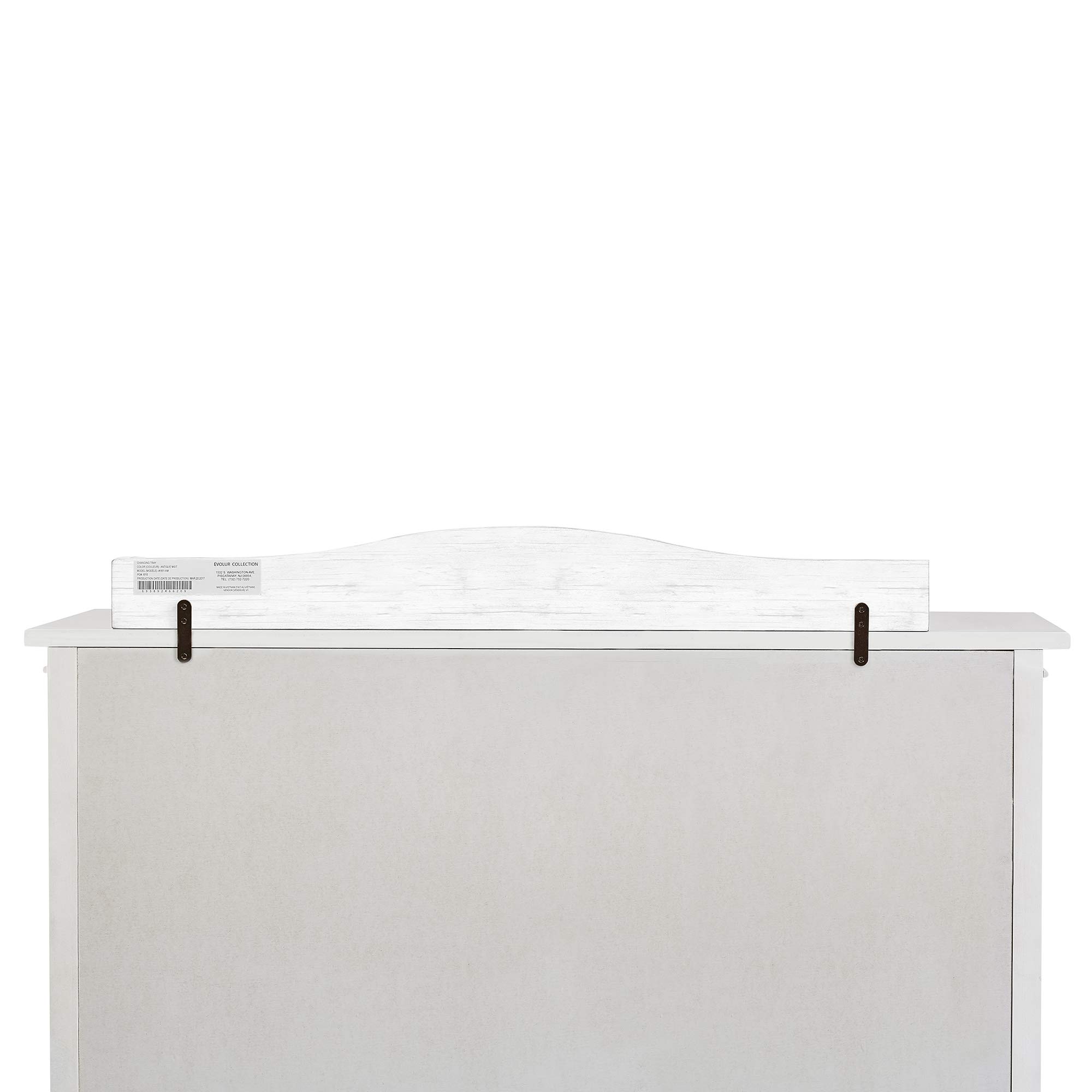 Evolur Universal Collection Changing Tray - Weather-Resistant White Baby Changing Pad for Nursery, Diaper Station & On-the-Go Use