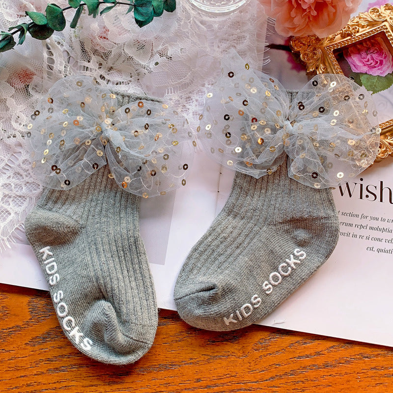 Adorable Autumn Sparkle Baby Socks for Girls & Boys - Soft Non-Slip Infant Socks for Holiday Photos, Family Gatherings & Special Occasions