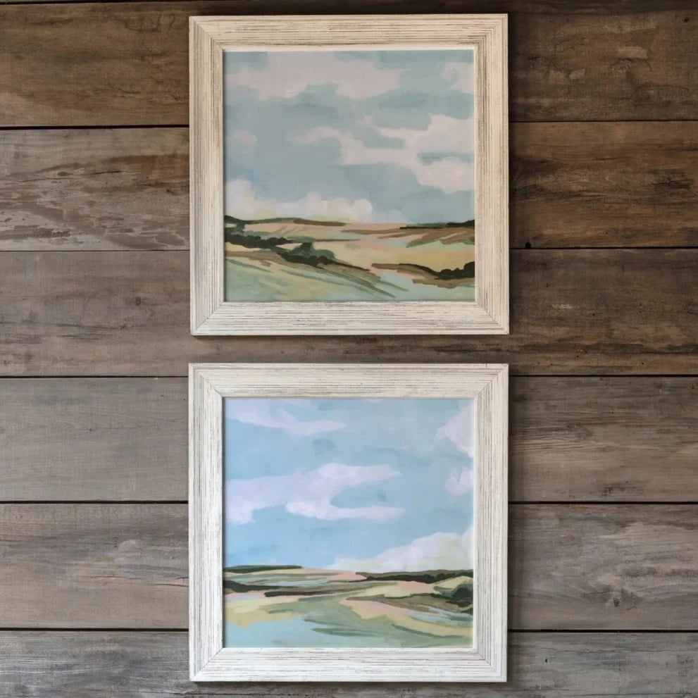 Estuary Framed Prints Set - Coastal Wall Art Decor for Living Room, Bedroom & Office - Nature Landscape Photography Artwork