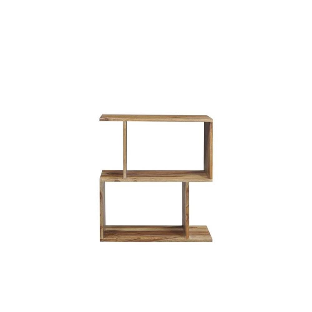 Porter Designs Urban Solid Sheesham Wood Bookcase - Natural Finish | Modern Bookshelf for Living Room, Home Office & Library Organization