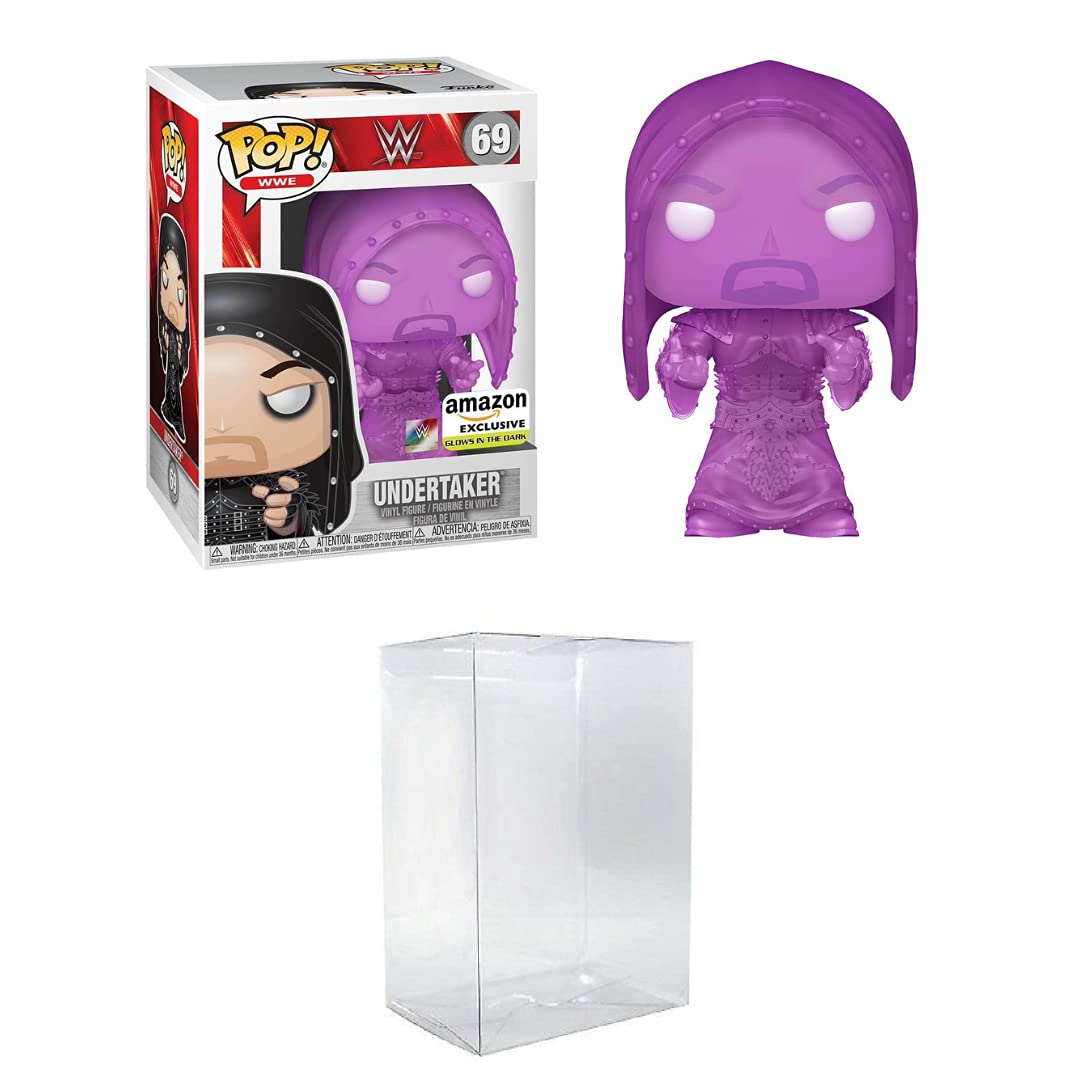 Funko Pop! WWE The Undertaker Purple Glow in The Dark Vinyl Figure with EcoTEK Pop Protector - 3.75 Inch Collectible for Wrestling Fans, Home Decor & Gift Ideas