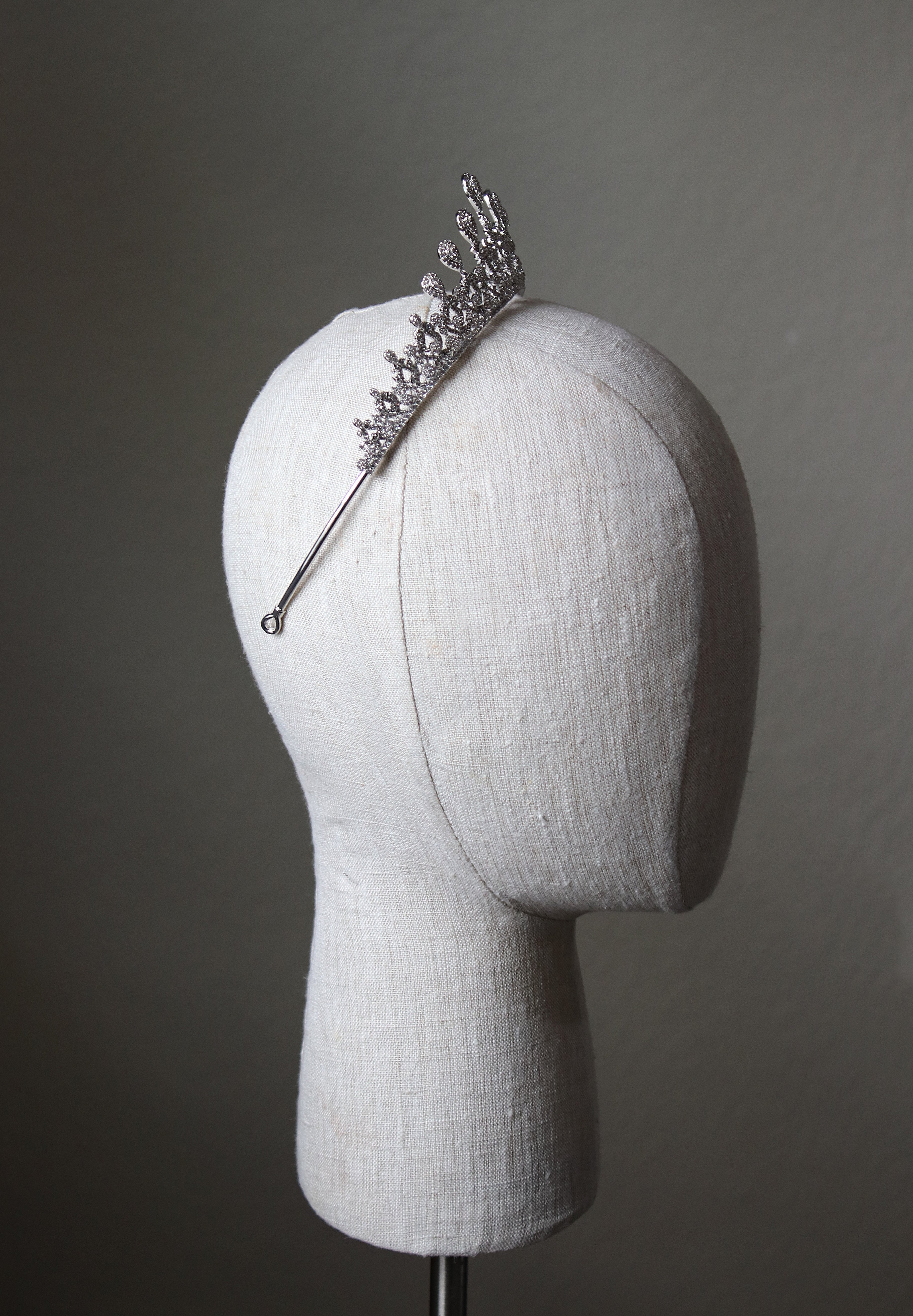 GRACE Simulated Diamond Bridal Tiara - Sparkling Crystal Wedding Headpiece for Bride, Princess, Prom & Special Occasions