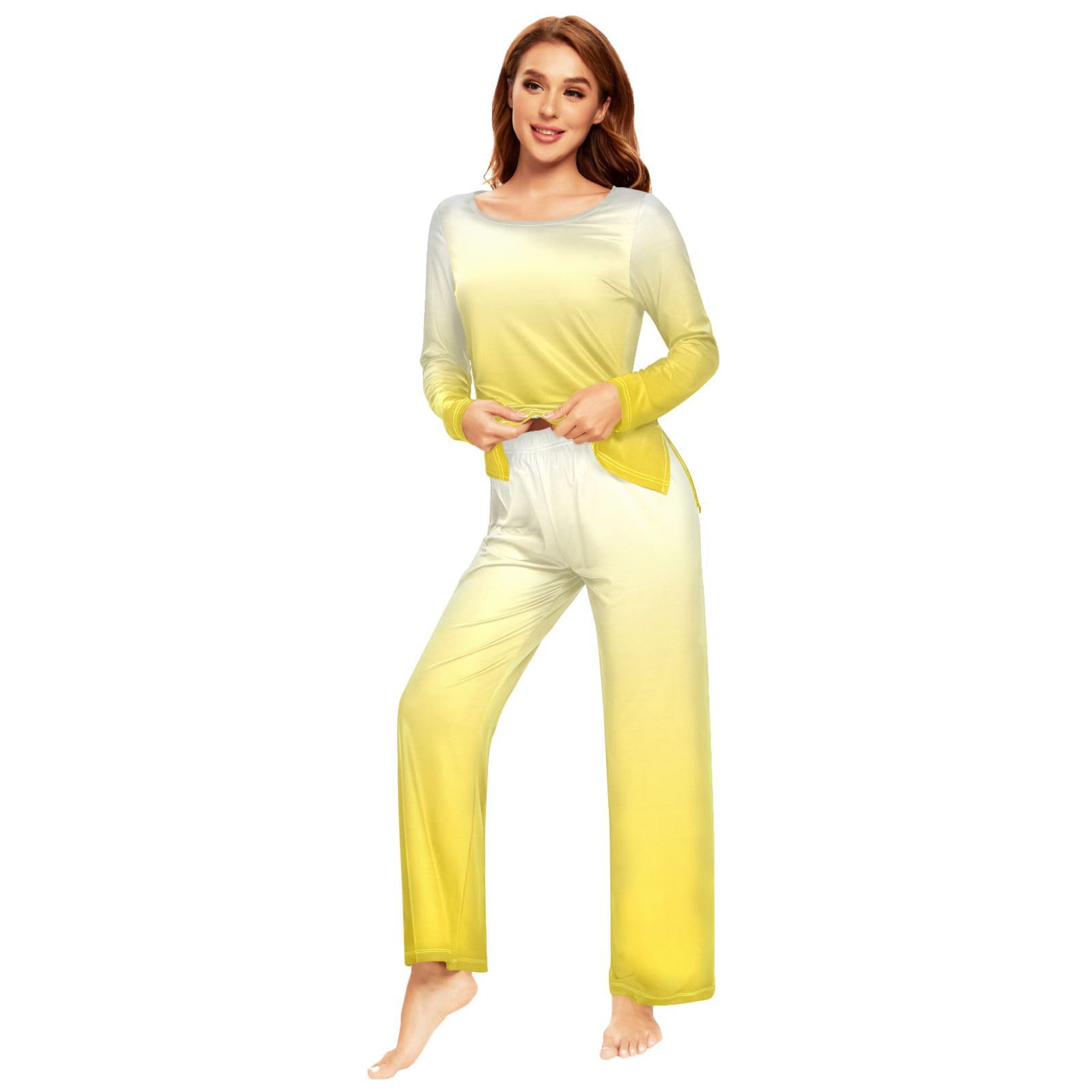 Women's Red Pajama Set - Long Sleeve Sleepwear Top & Pants Lounge Outfit 20801-1 | Cozy Loungewear for Winter Nights, Relaxing at Home, and Gift Giving