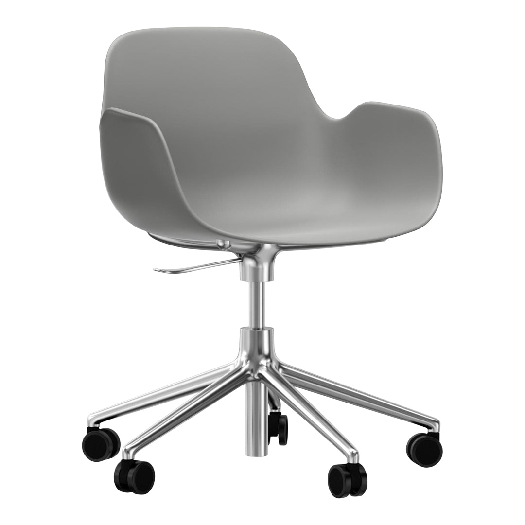 Modern Form Armchair with 5W Swivel Base & Gas Lift Mechanism - Ergonomic Office Chair for Home & Workspace Comfort