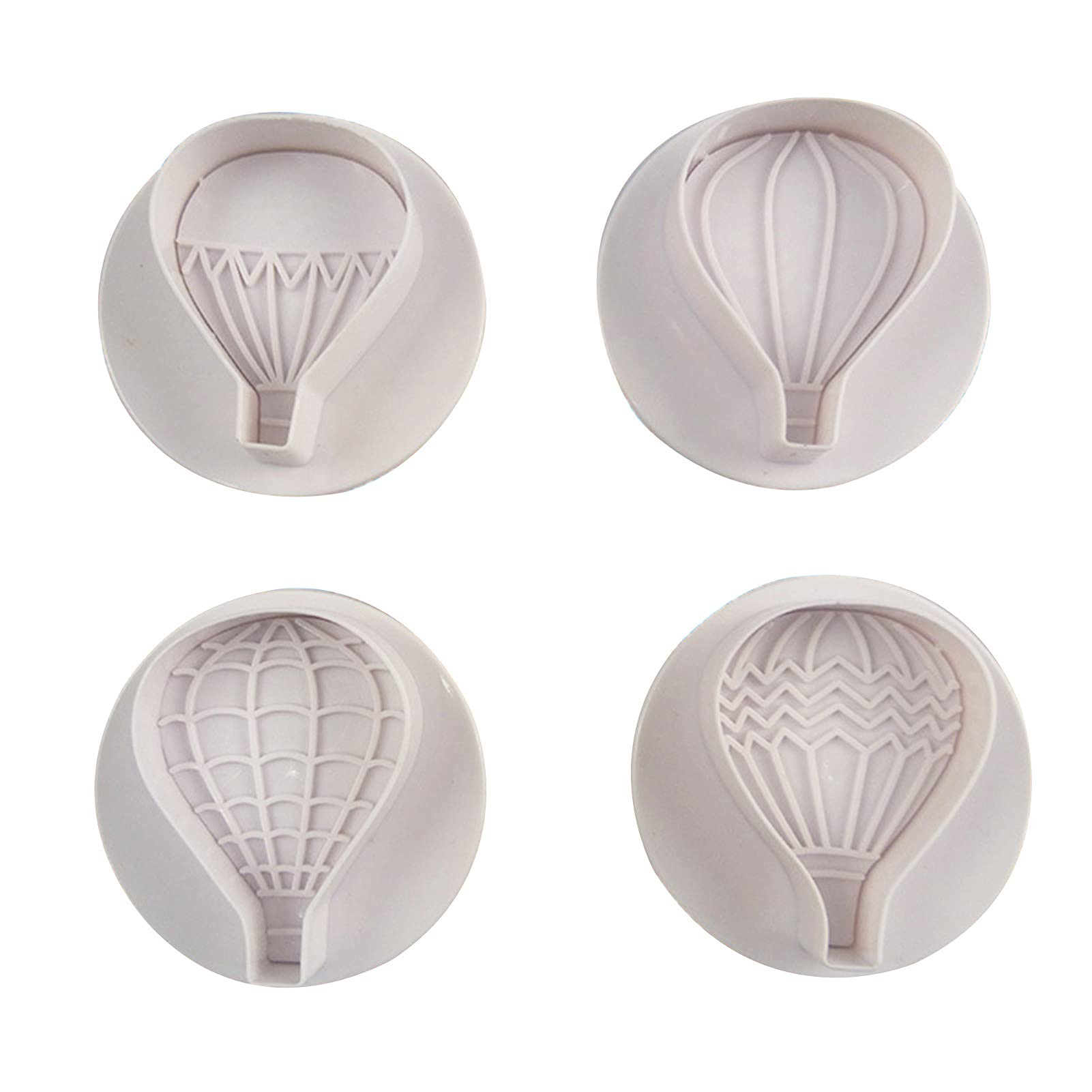 4Pcs Hot Air Balloon Silicone Baking Molds - Non-Toxic, BPA-Free, Reusable for Biscuits, Fondant, Cupcakes & DIY Desserts - Perfect for Home Baking, Party Decorations & Kids Cooking Activities